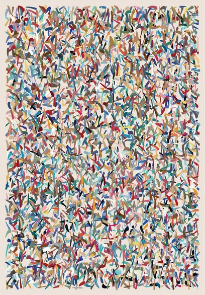Intricate Chaos Abstract Colorful Canvas Wall Art #AP 048
