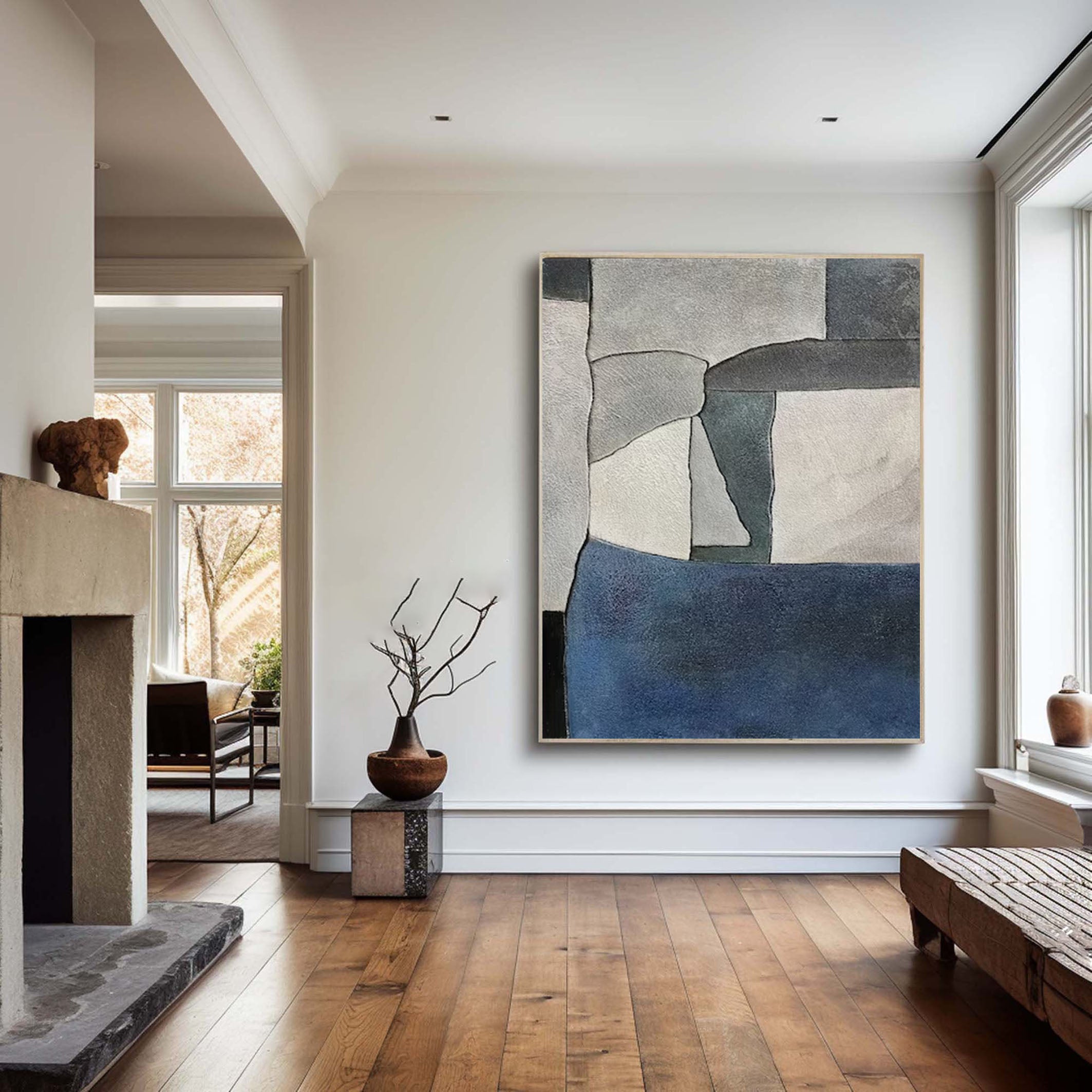 Modern Geometry Abstract Geometric Canvas Art for Home Decor #MMA 162