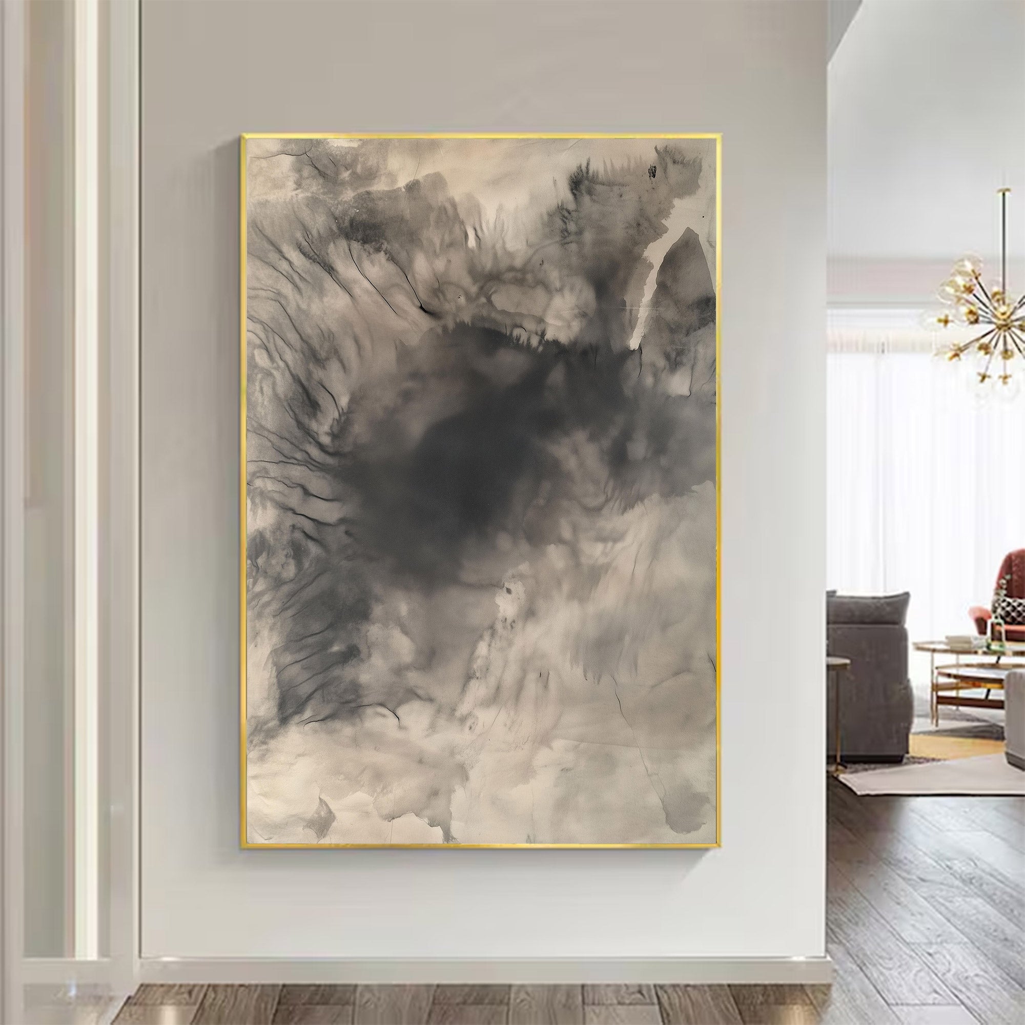Neutral Abstract Large Painting | KeiraArt #AG 117