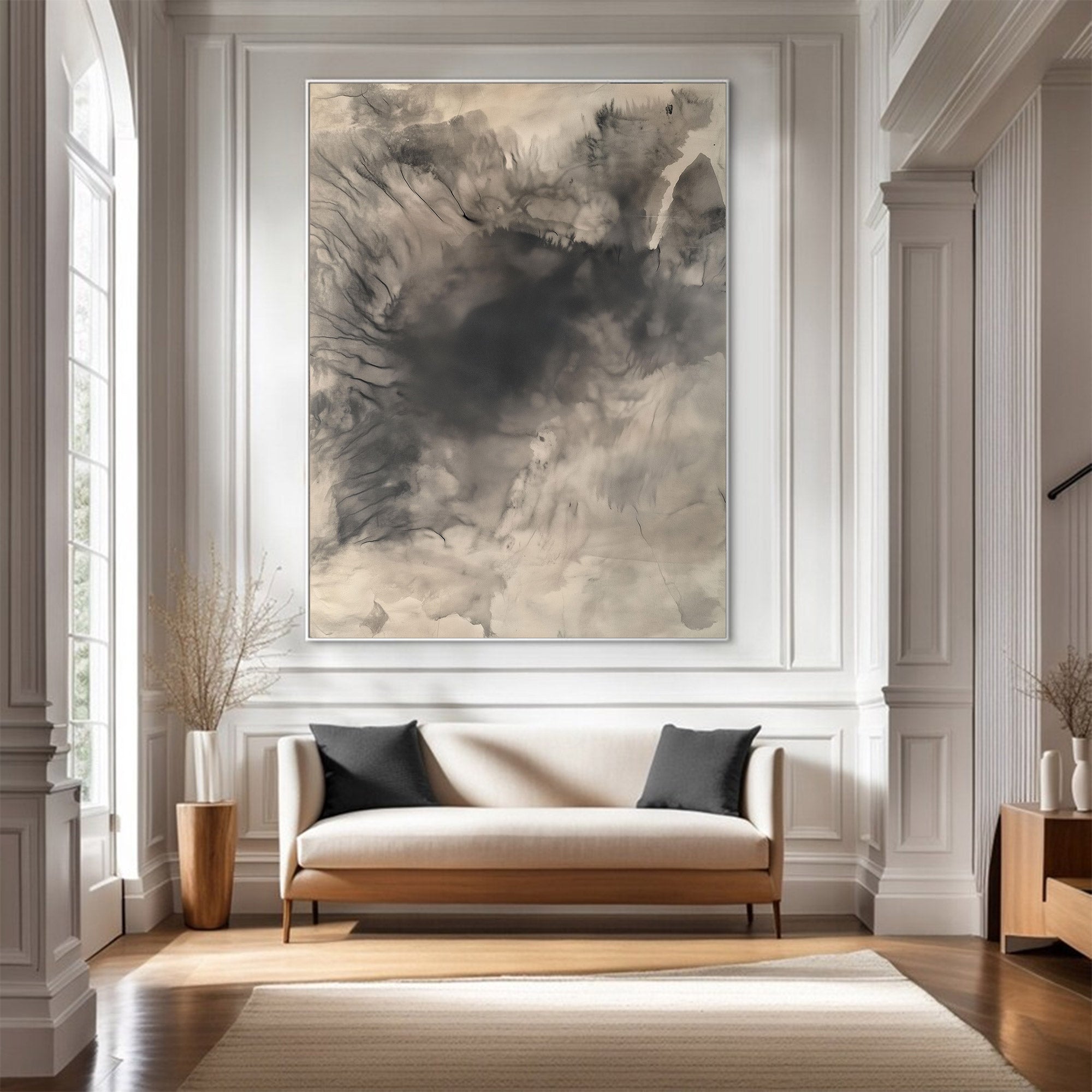 Neutral Abstract Large Painting | KeiraArt #AG 117