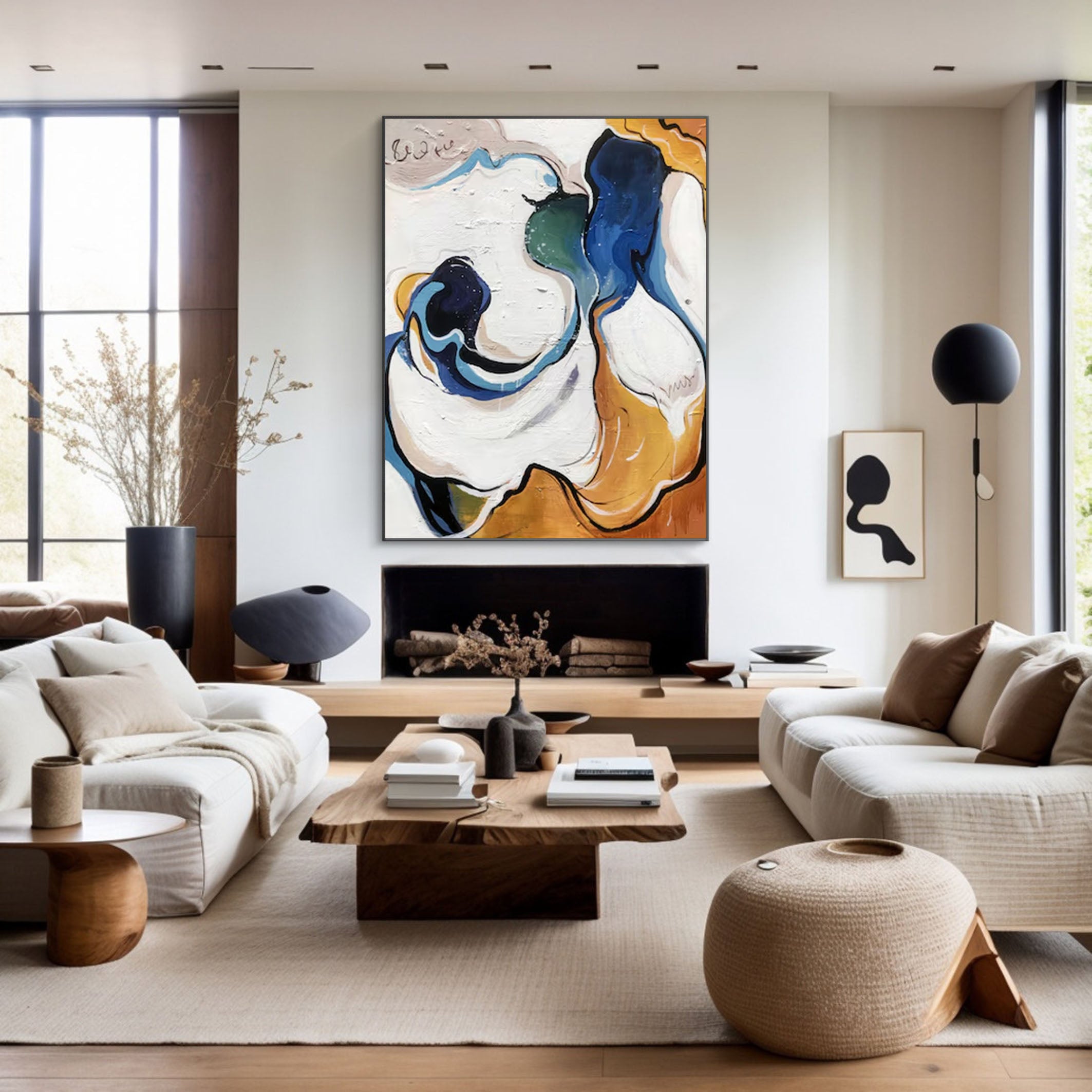 Artistic Waves Large Colorful Contemporary Painting #AP 043