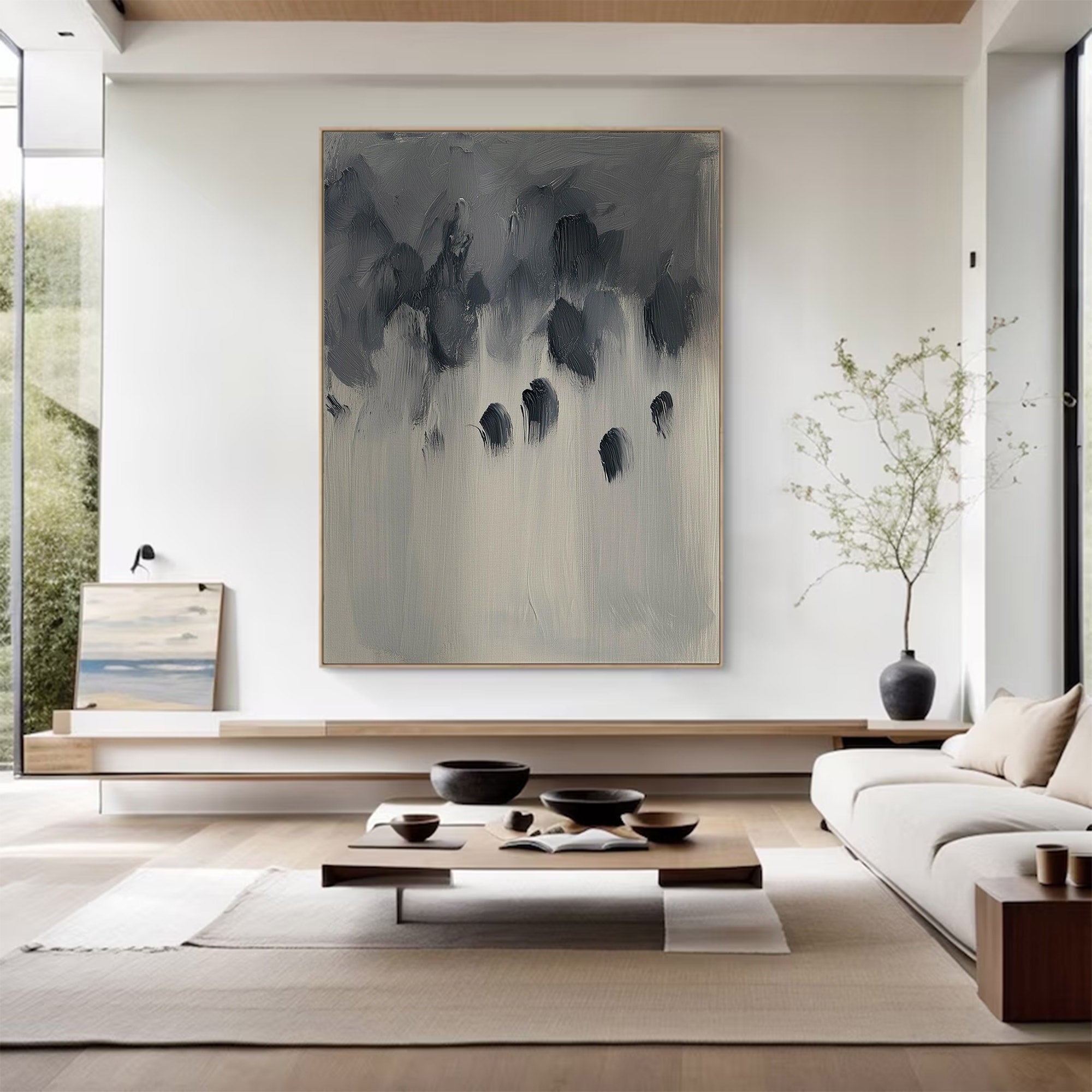 Abstract Large Neutral Painting | KeiraArt #AG 118