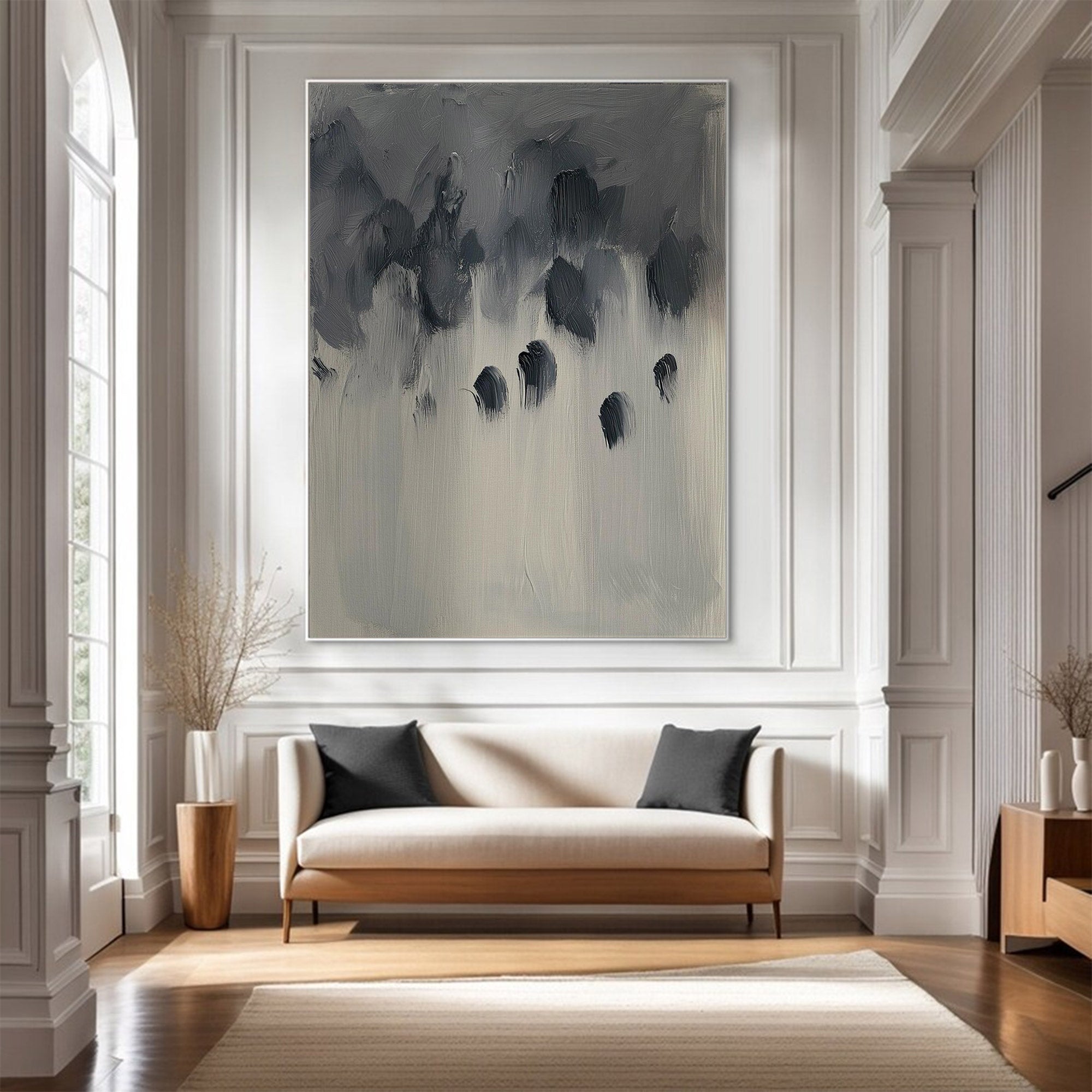 Abstract Large Neutral Painting | KeiraArt #AG 118