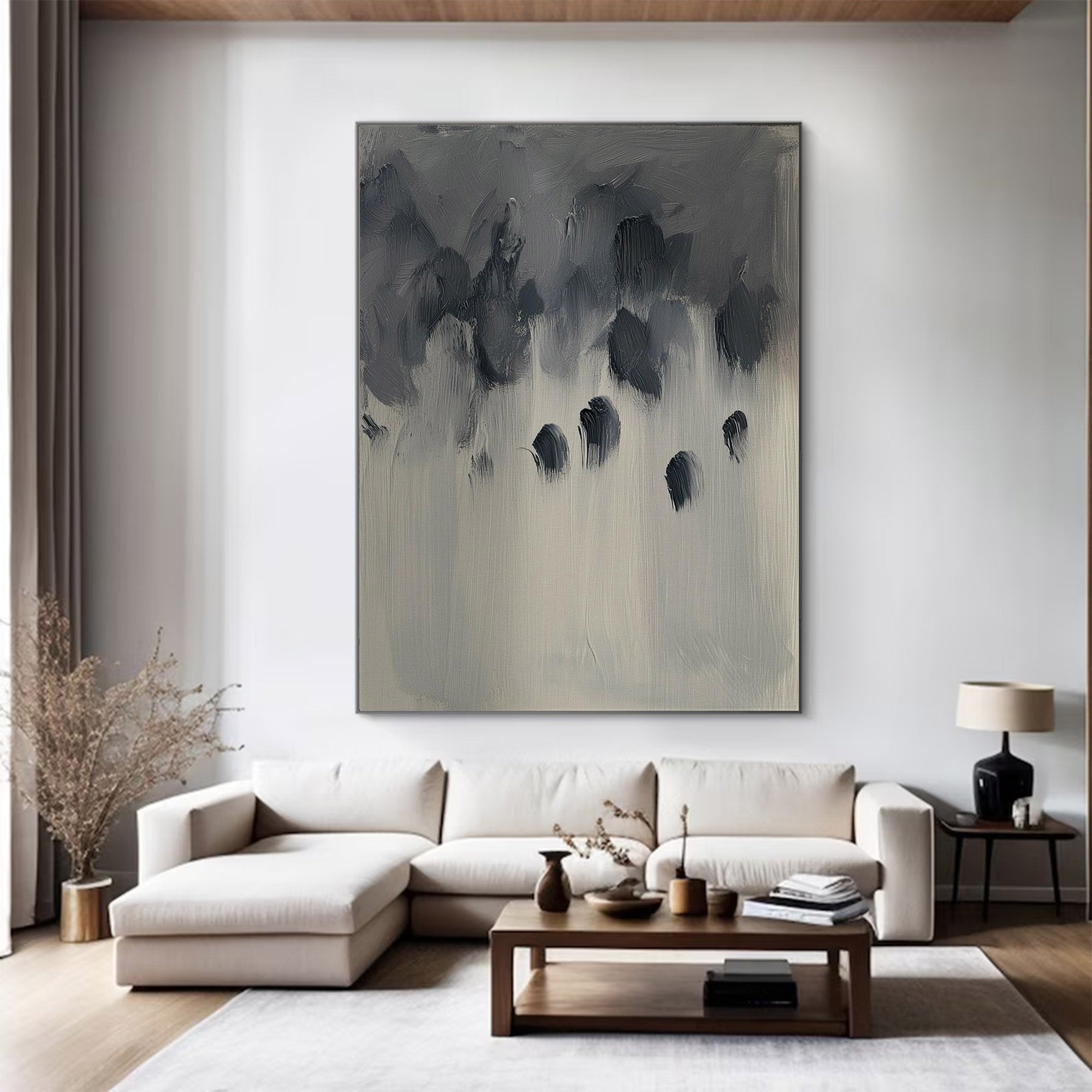 Abstract Large Neutral Painting | KeiraArt #AG 118
