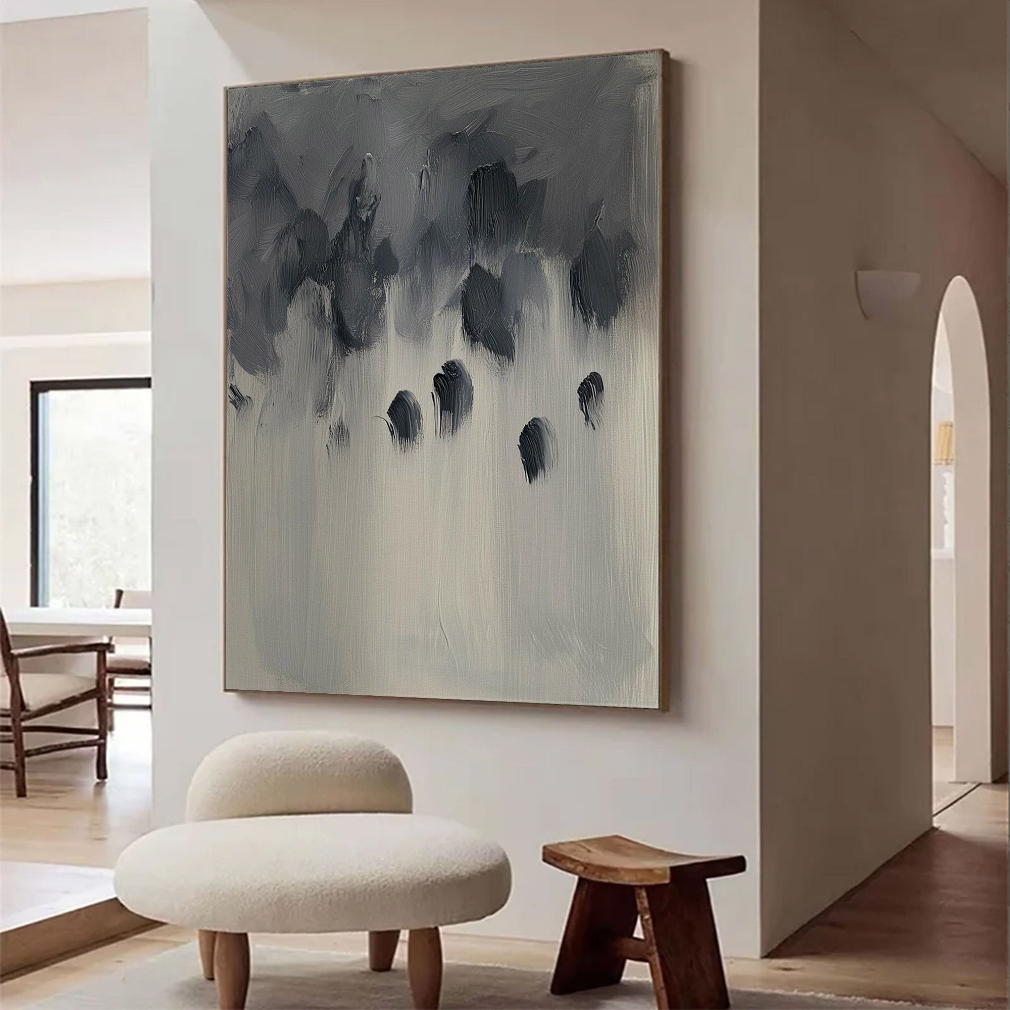 Abstract Large Neutral Painting | KeiraArt #AG 118