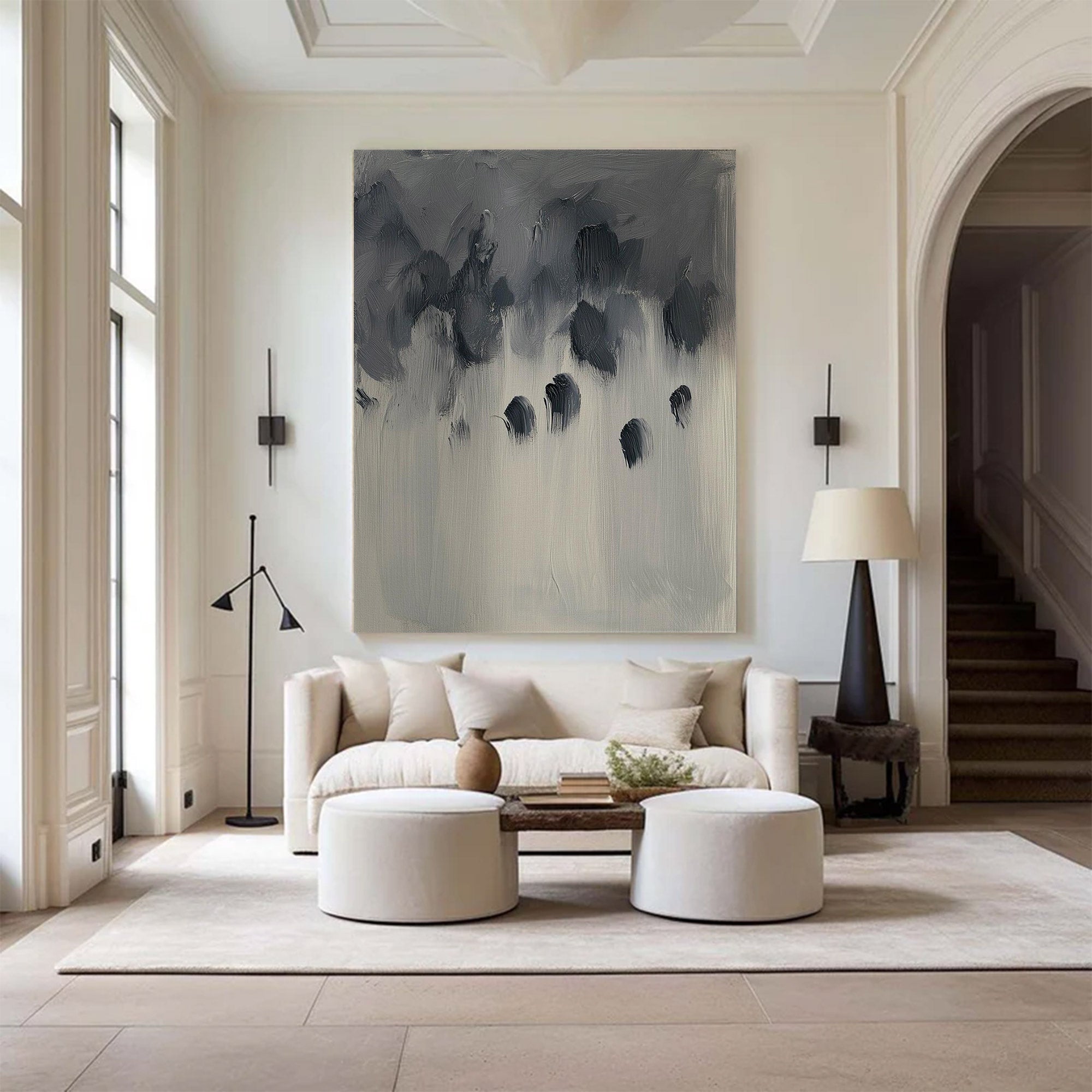Abstract Large Neutral Painting | KeiraArt #AG 118
