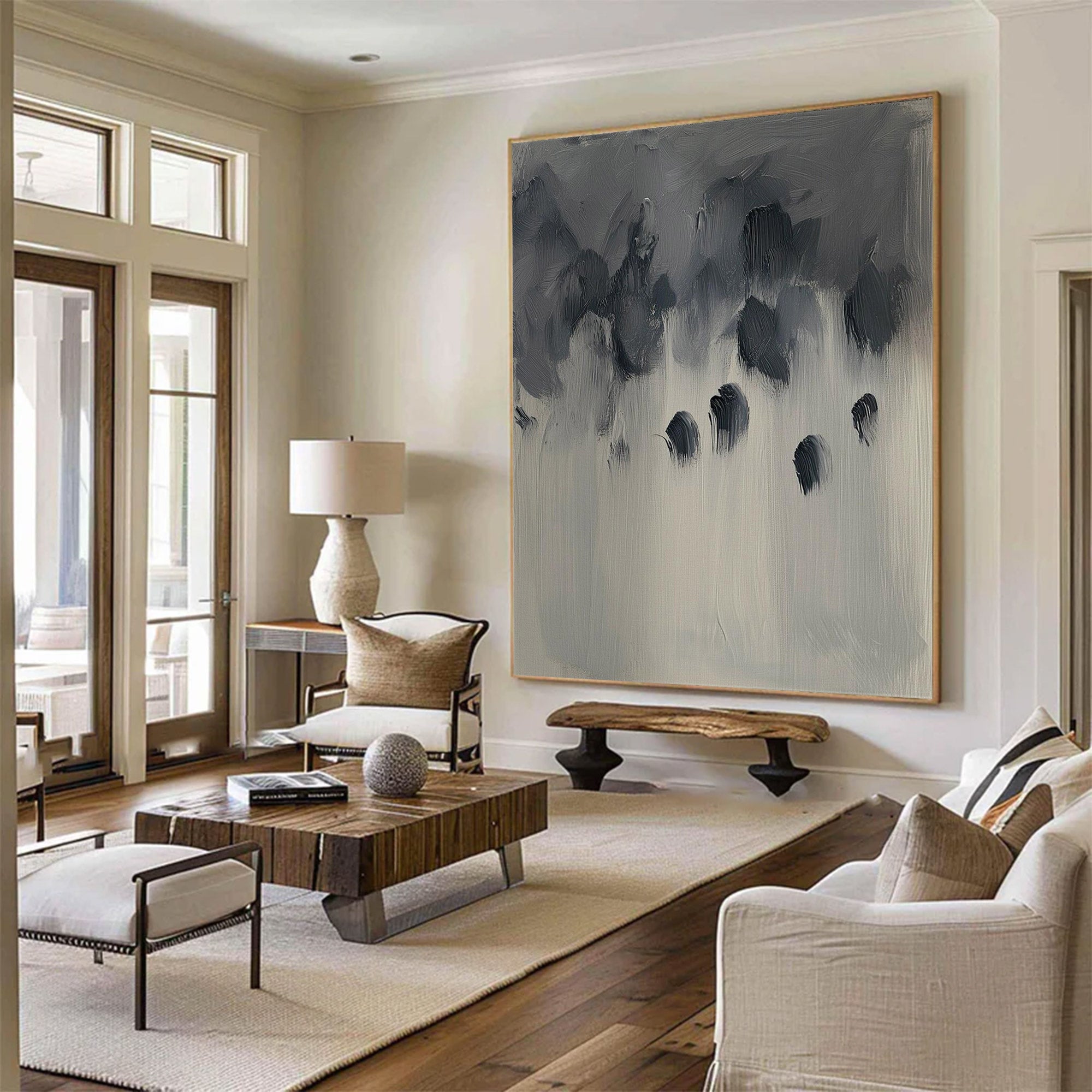 Abstract Large Neutral Painting | KeiraArt #AG 118