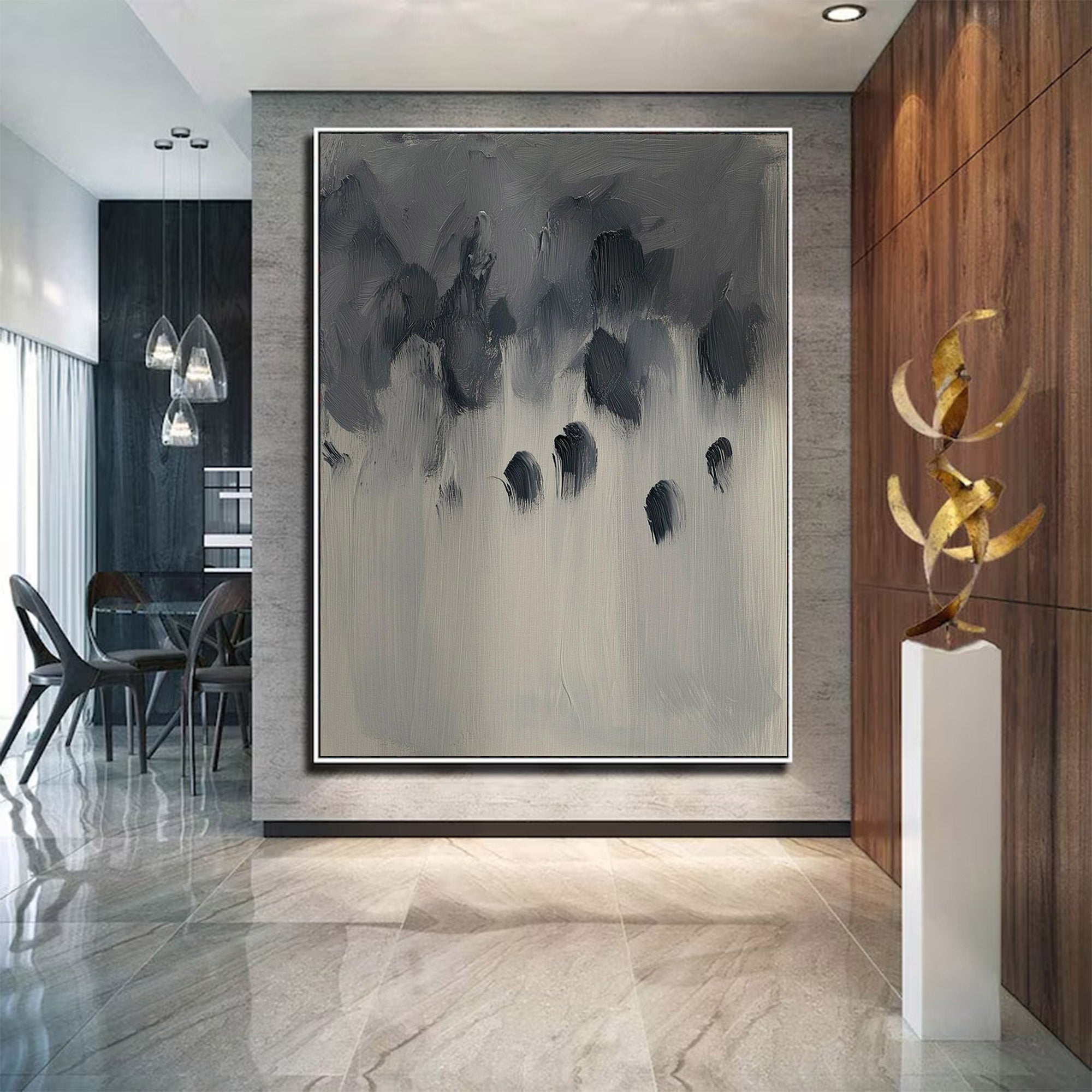 Abstract Large Neutral Painting | KeiraArt #AG 118