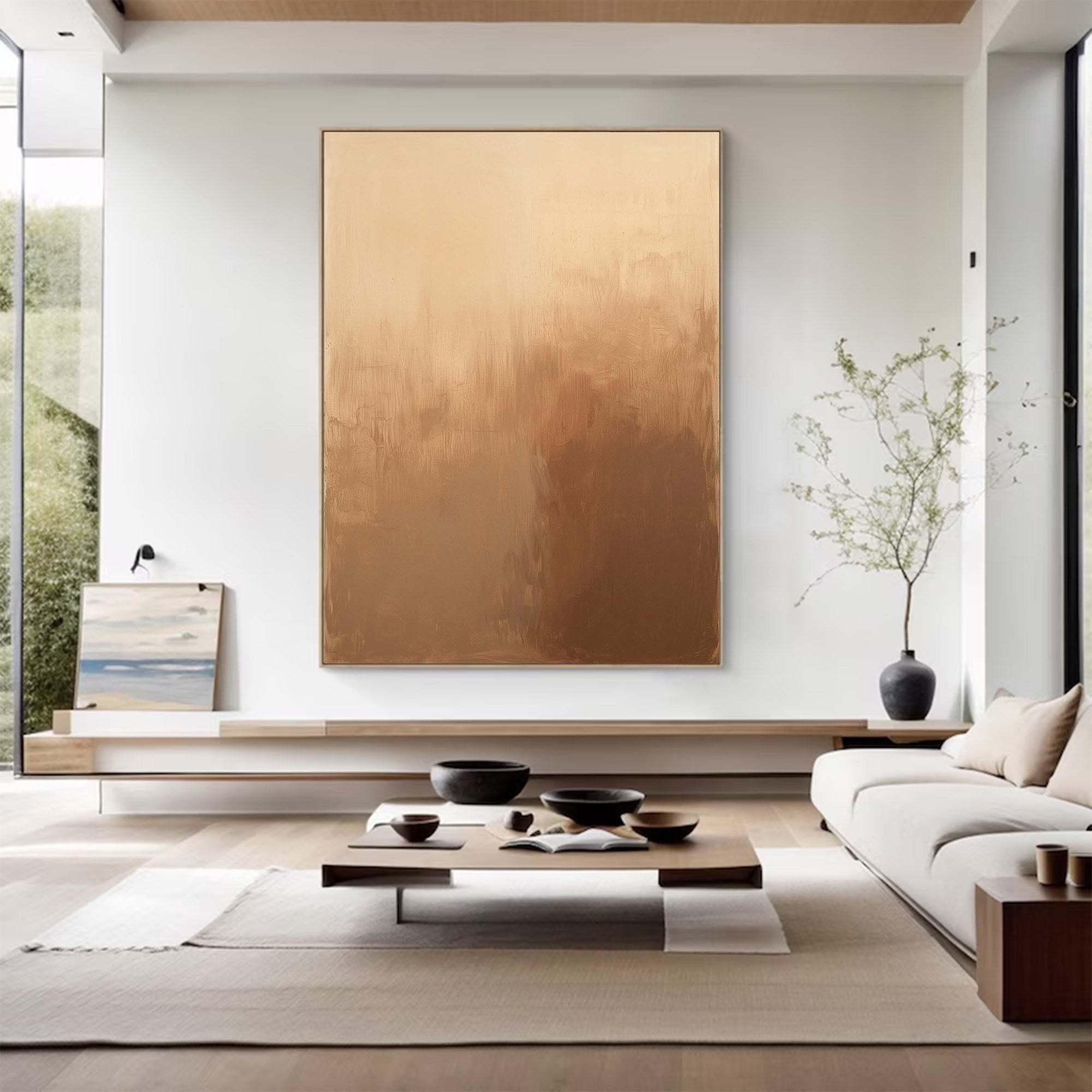 Neutral Abstract Large Wall Art | KeiraArt #AG 121