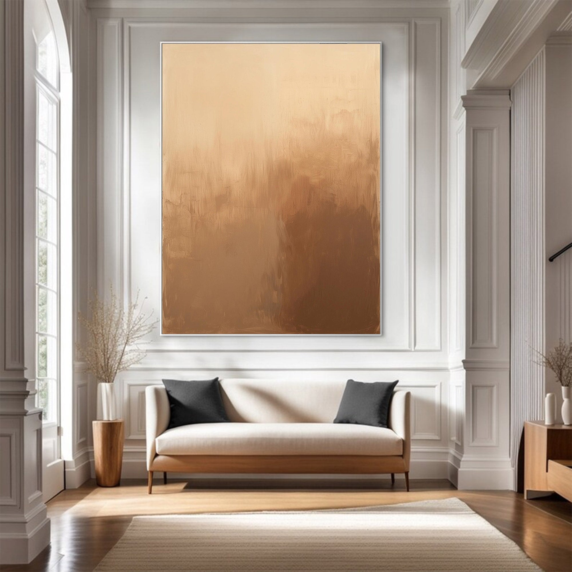 Neutral Abstract Large Wall Art | KeiraArt #AG 121