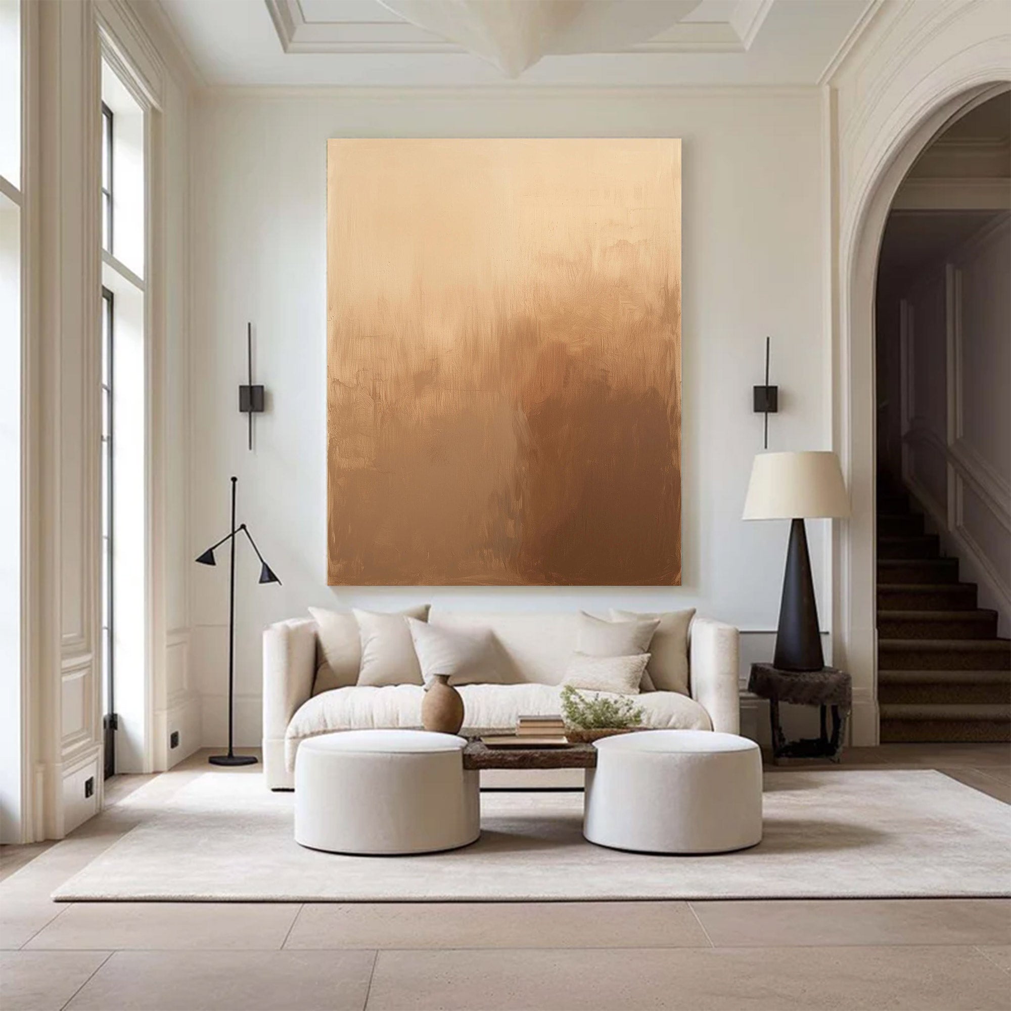 Neutral Abstract Large Wall Art | KeiraArt #AG 121