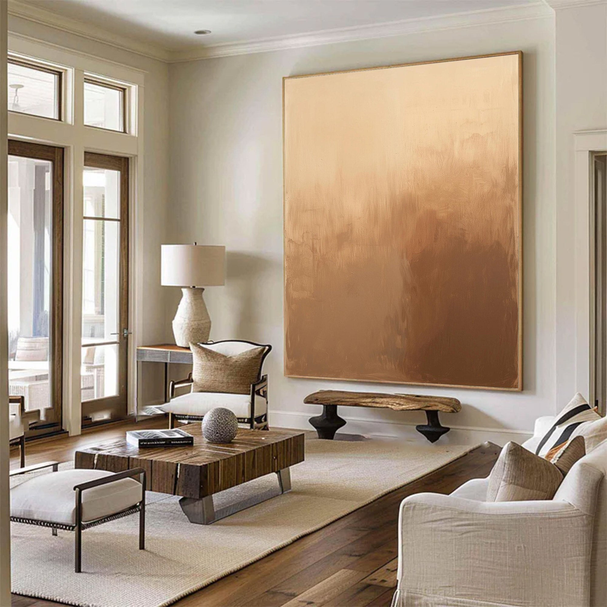 Neutral Abstract Large Wall Art | KeiraArt #AG 121
