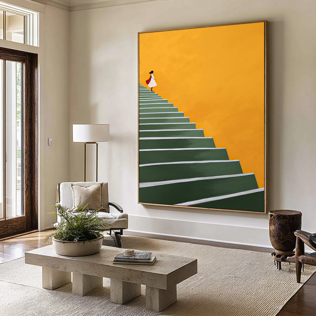 Large Contrasting Abstract Ladder Art | KeiraArt #CZ 012