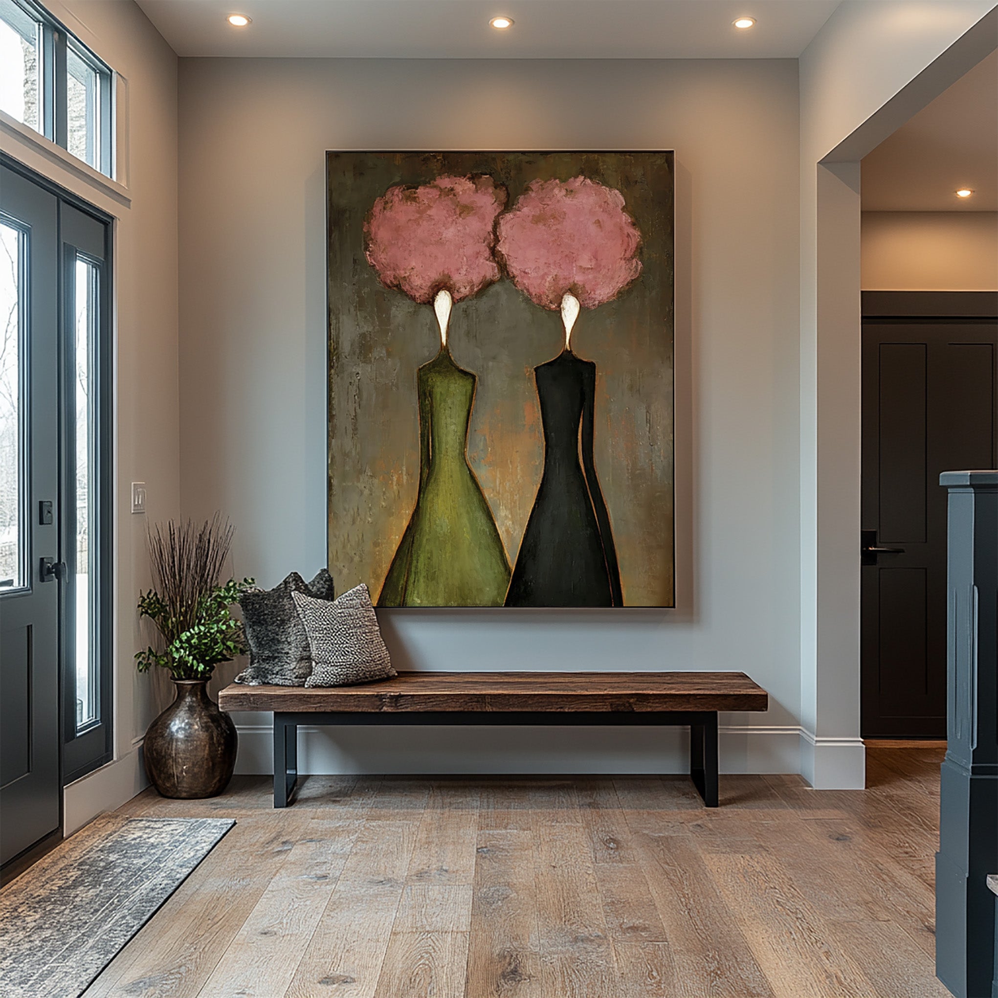 Figurative Oil Painting for Entryway Wall Decor #CZ 034