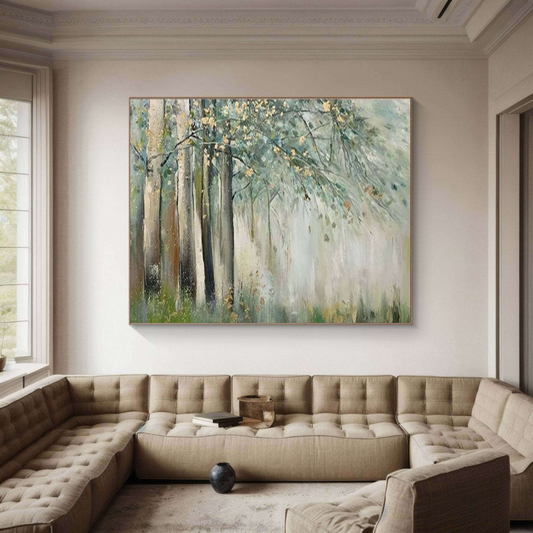 Enchanted Forest Canvas Art Serene Nature Inspired Wall Decor #FT 053