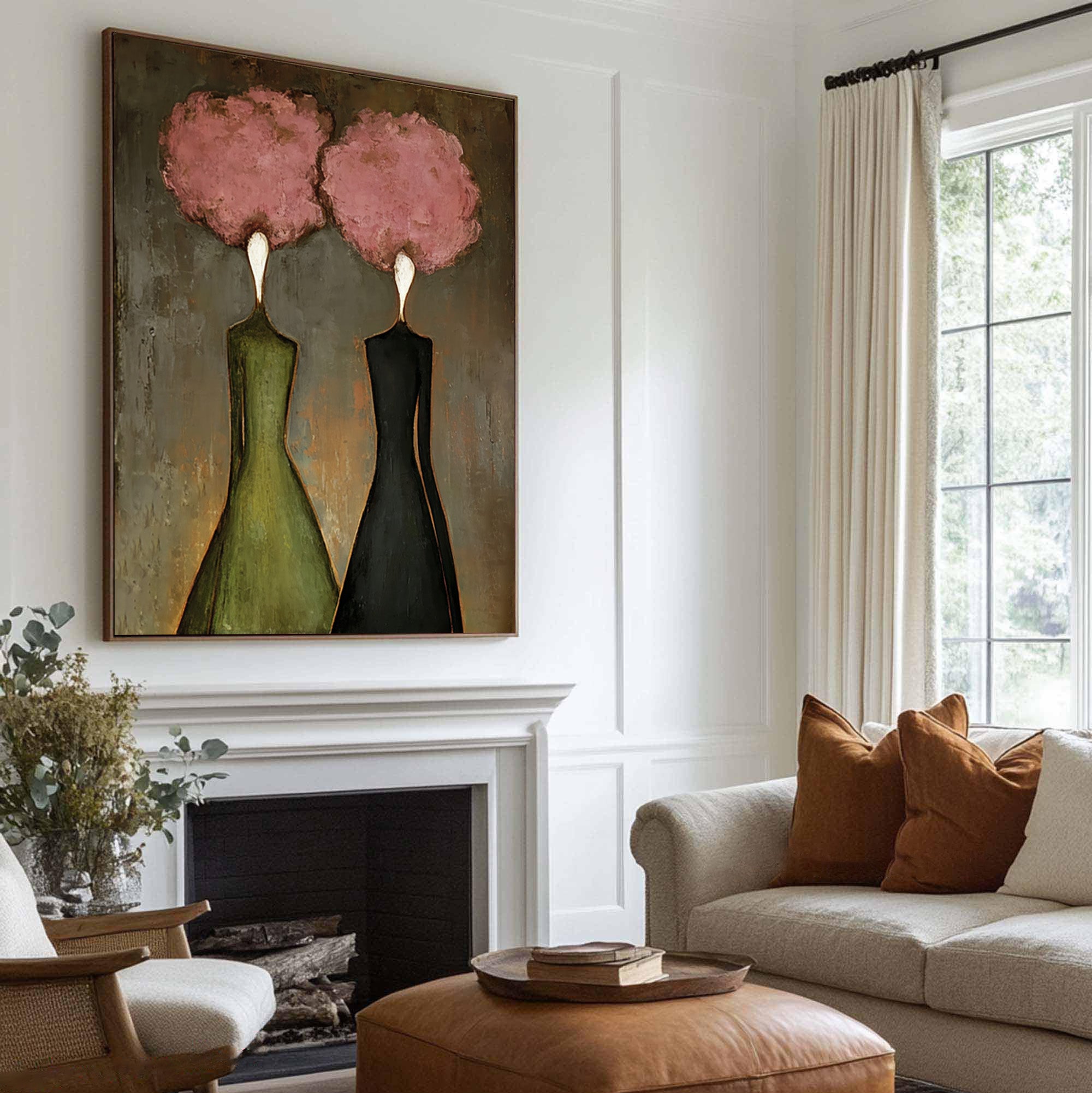 Figurative Oil Painting for Entryway Wall Decor #CZ 034