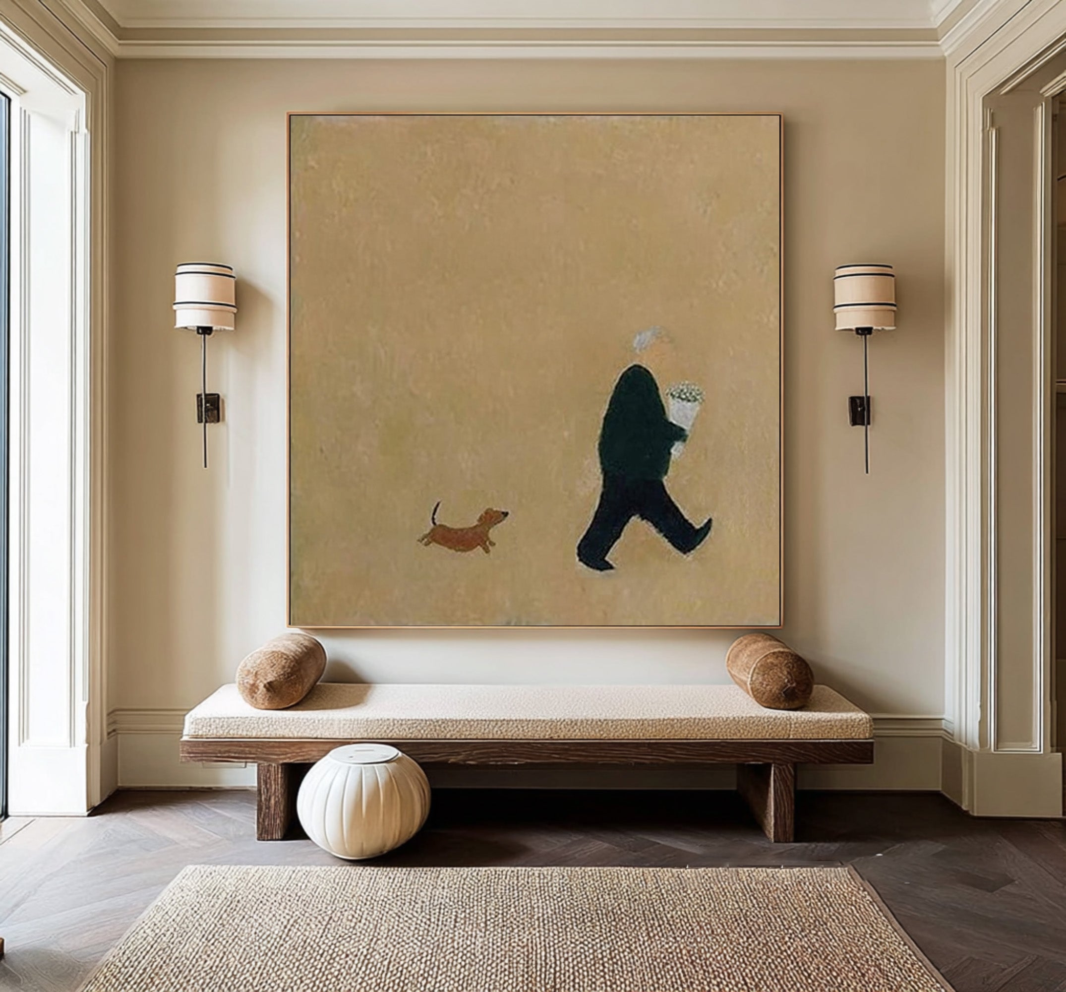 Simple Large Beige Art | KeiraArt #CZ 023