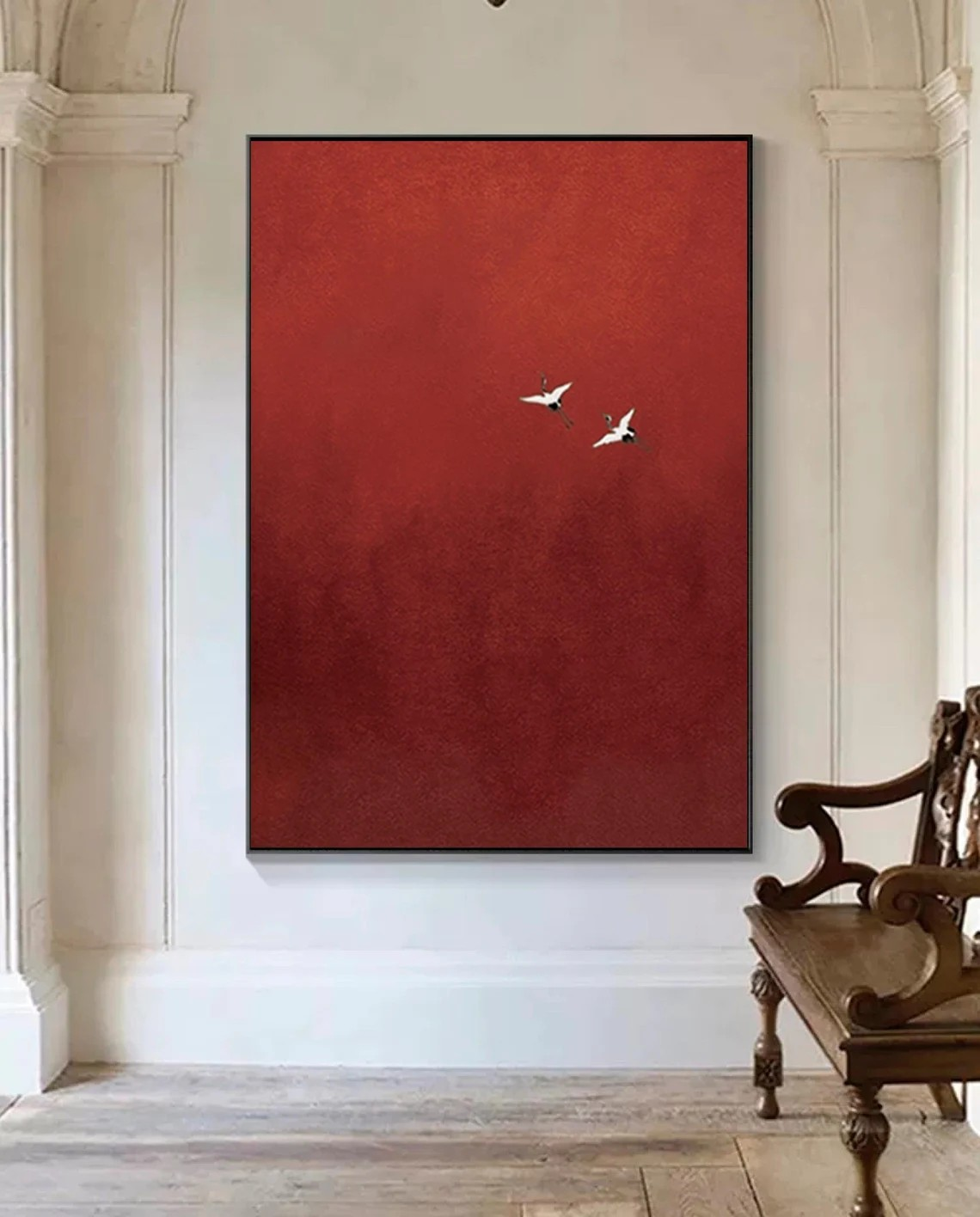 Red Landscape Art