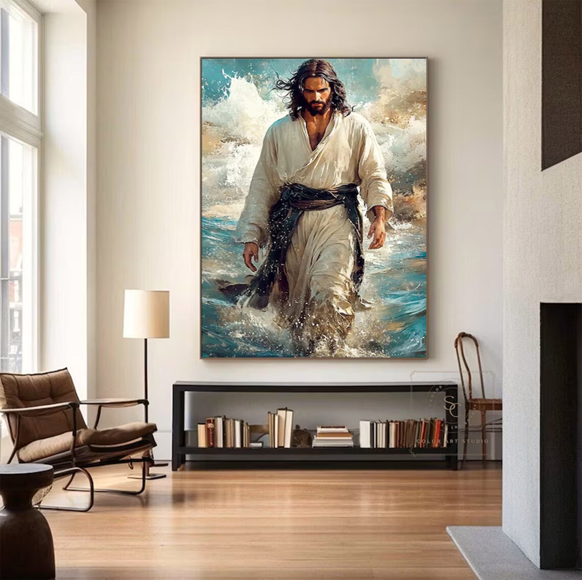 Large Seascape Figure Painting | KeiraArt #AG 133