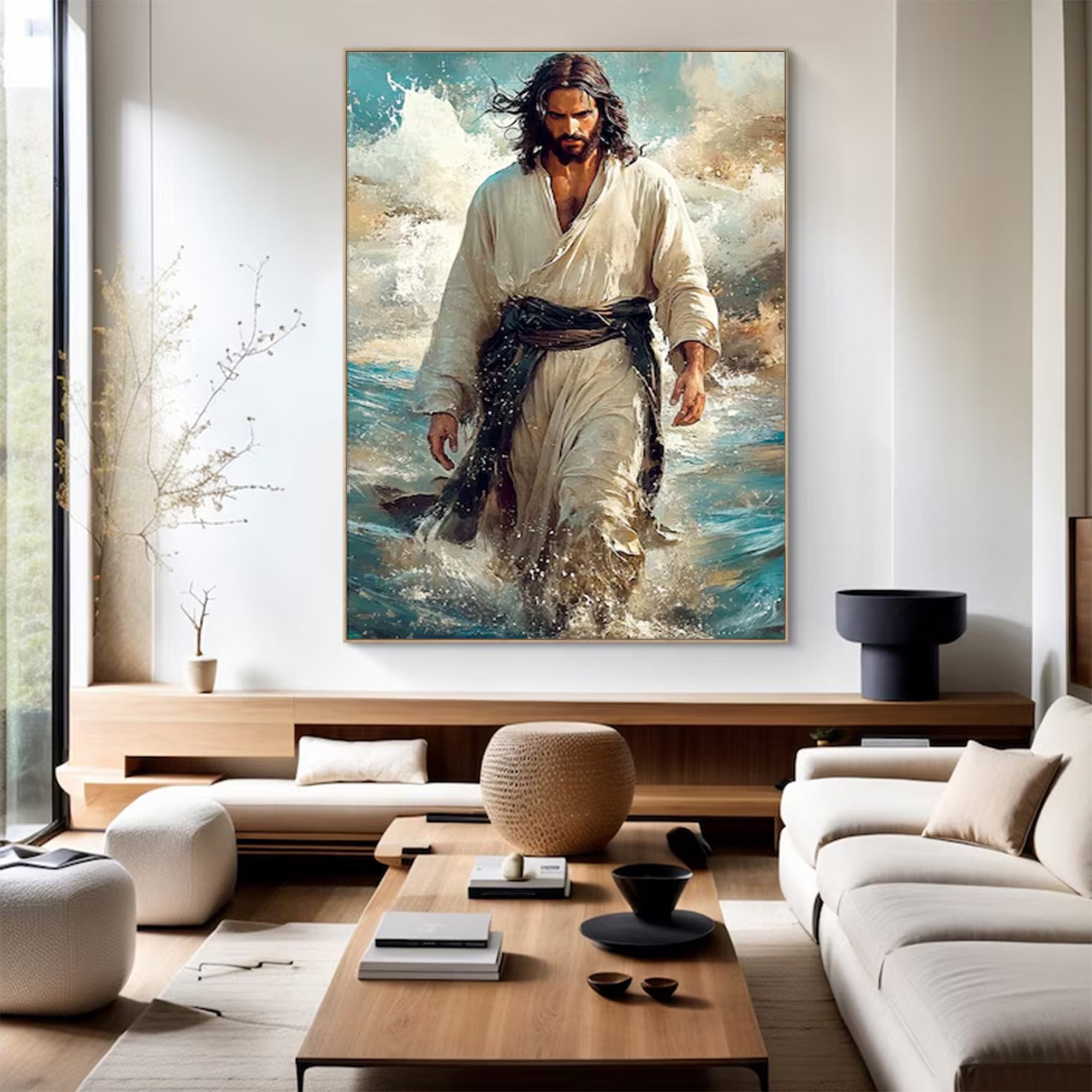 Large Seascape Figure Painting | KeiraArt #AG 133