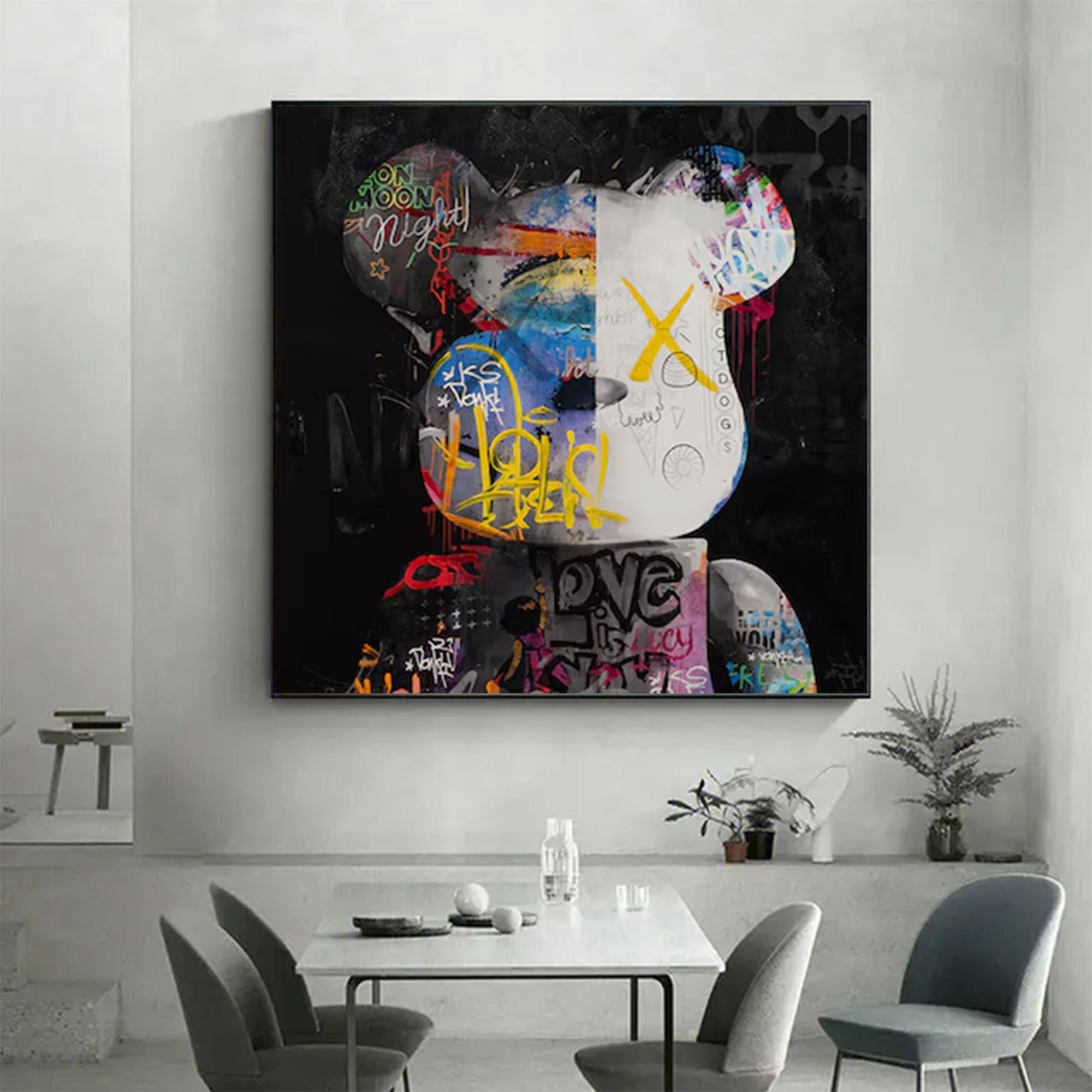 Large Colorful Bear Painting | KeiraArt #AG 160