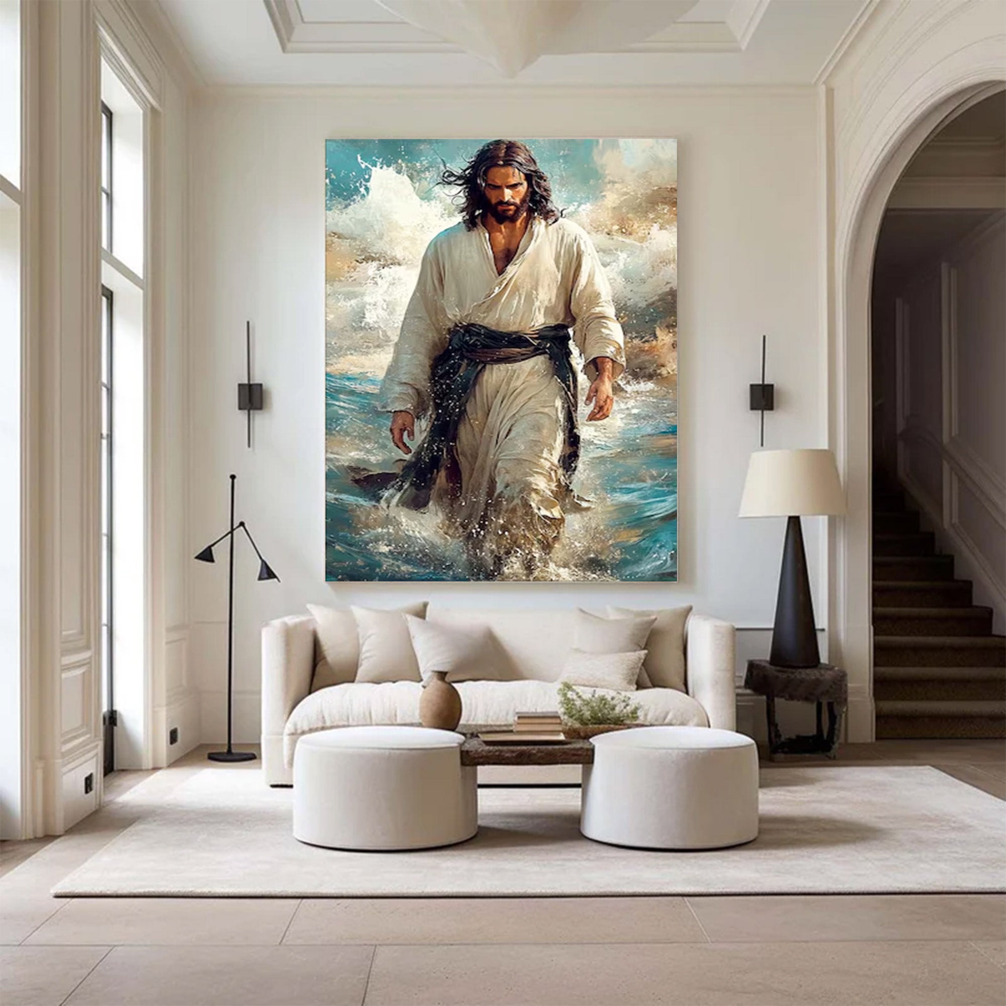 Large Seascape Figure Painting | KeiraArt #AG 133
