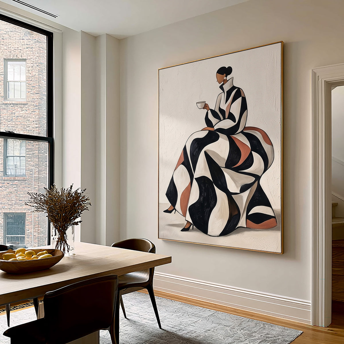 Abstract Woman Painting Modern Figurative Wall Art