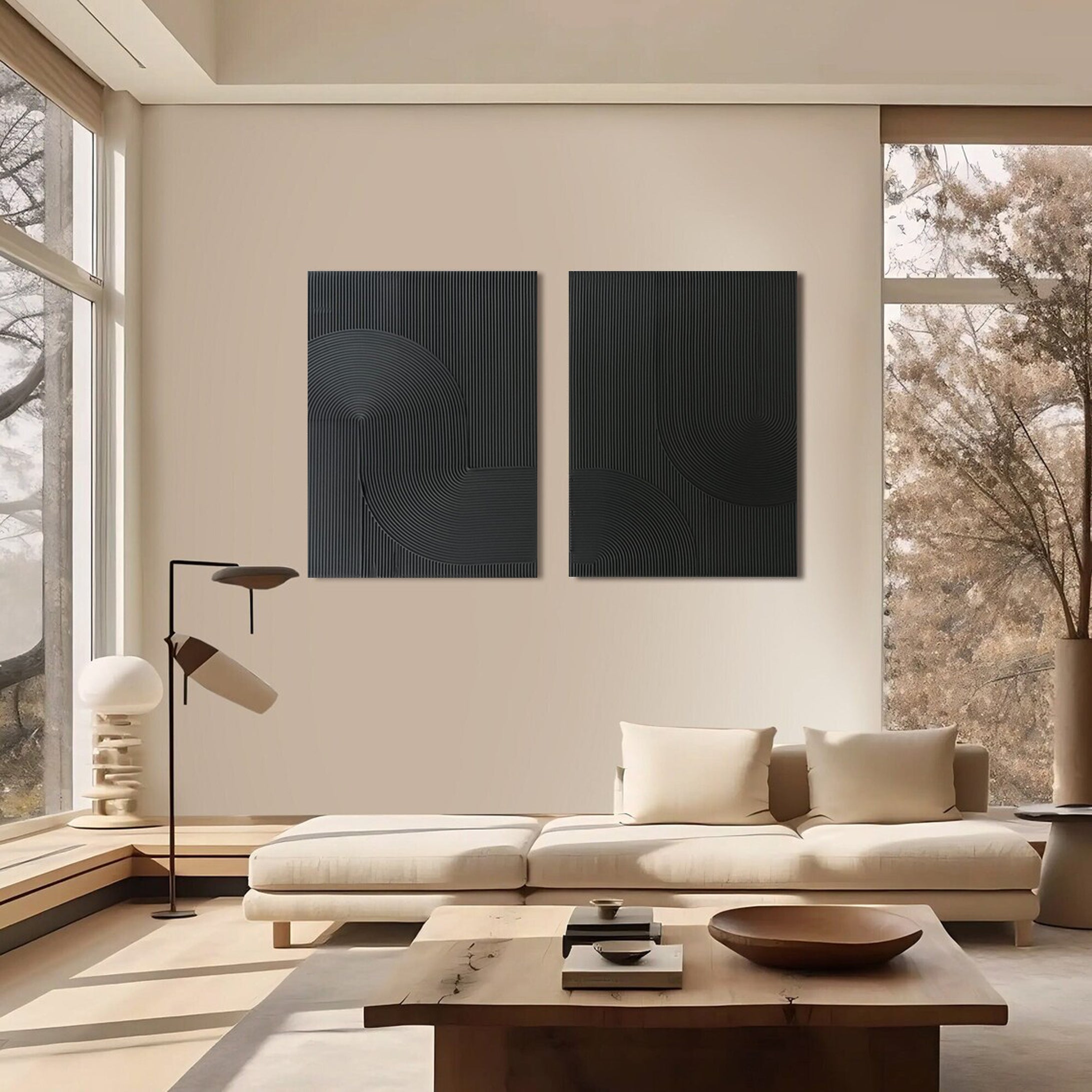 Modern Minimalist Art Set Of 2 #MMAS 046
