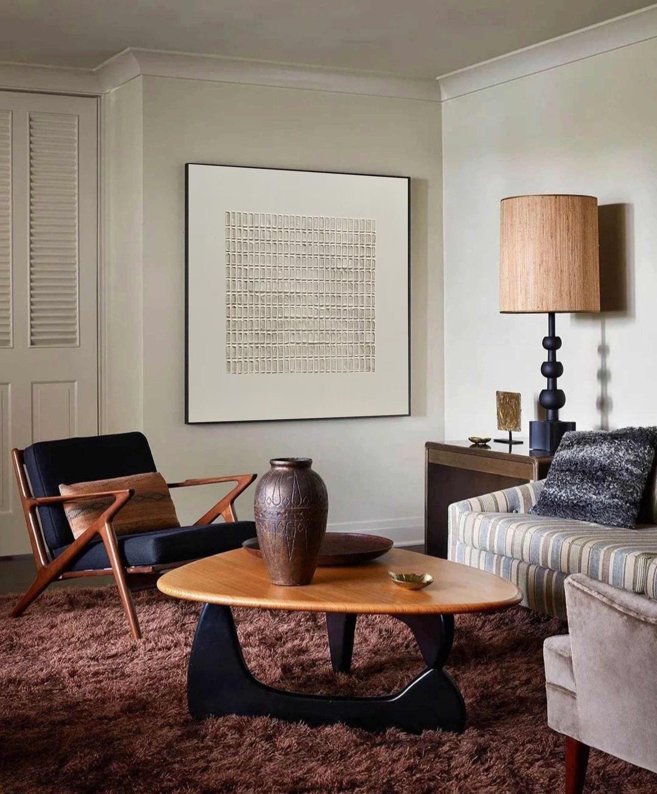 Modern Minimalist Geometric Zen Grid Wall Art #MMA 174