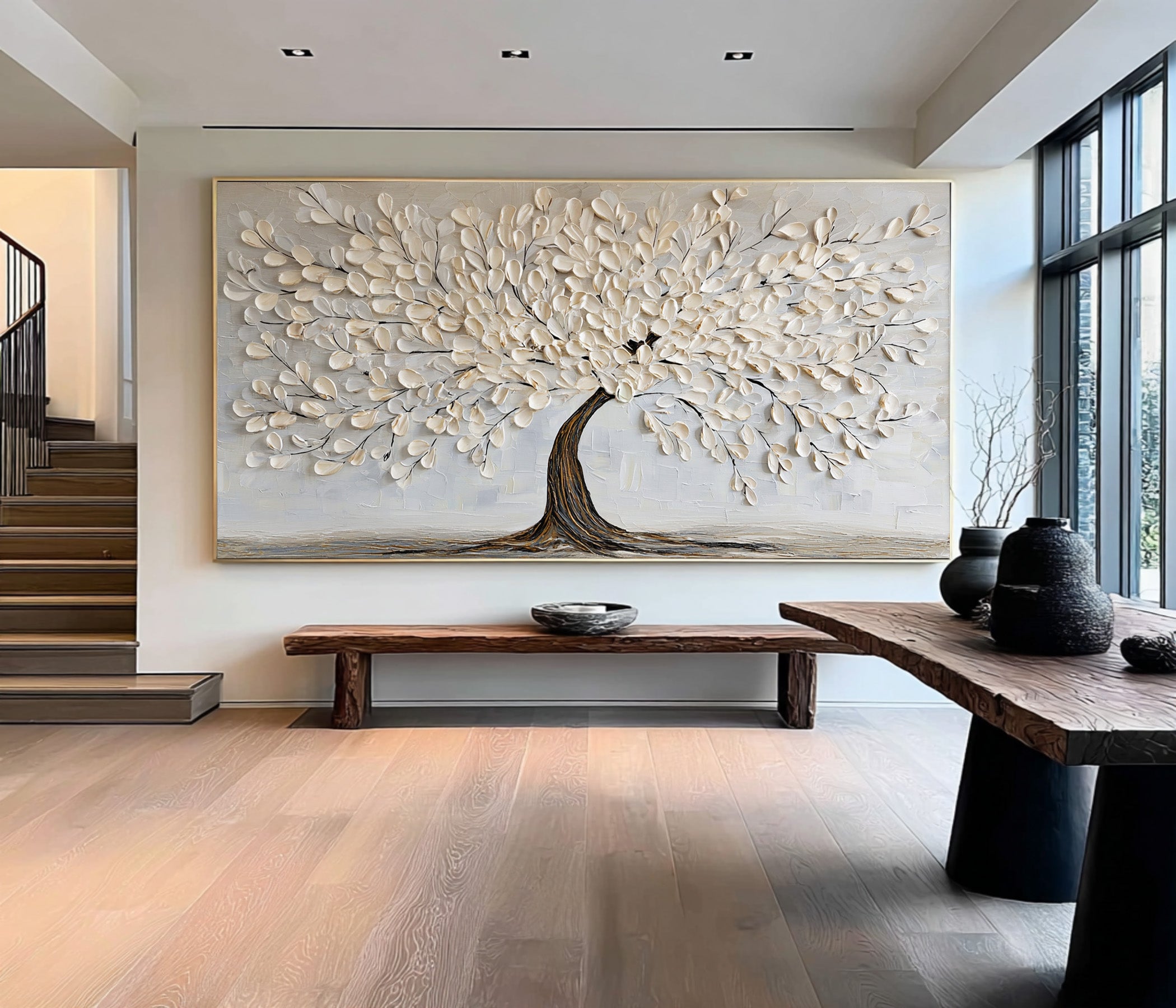 Textured Large Tree Canvas | KeiraArt #CZ 015