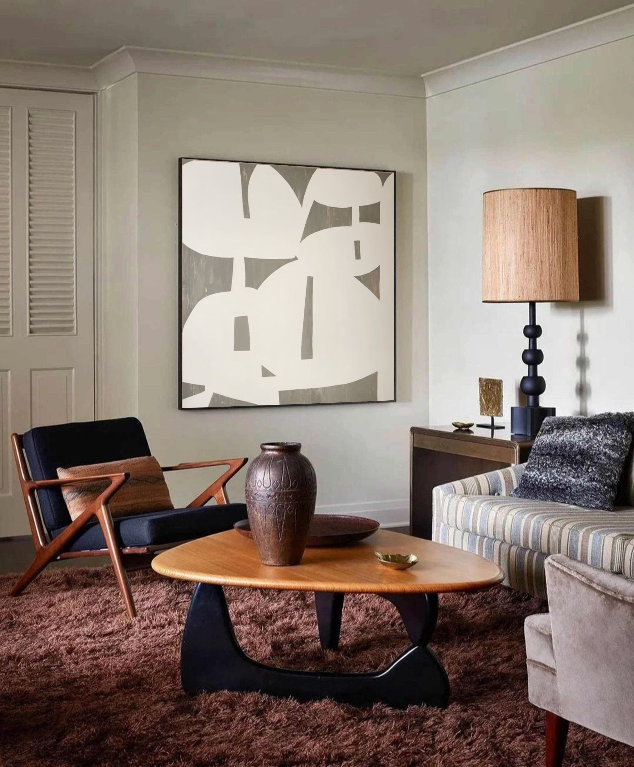 Abstract Wall Art Painting in Neutral Tones #AP 073