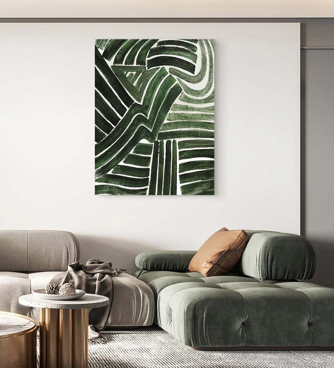 Abstract Green Wall Art for Modern Home Decor | Nature Inspired #AP 082