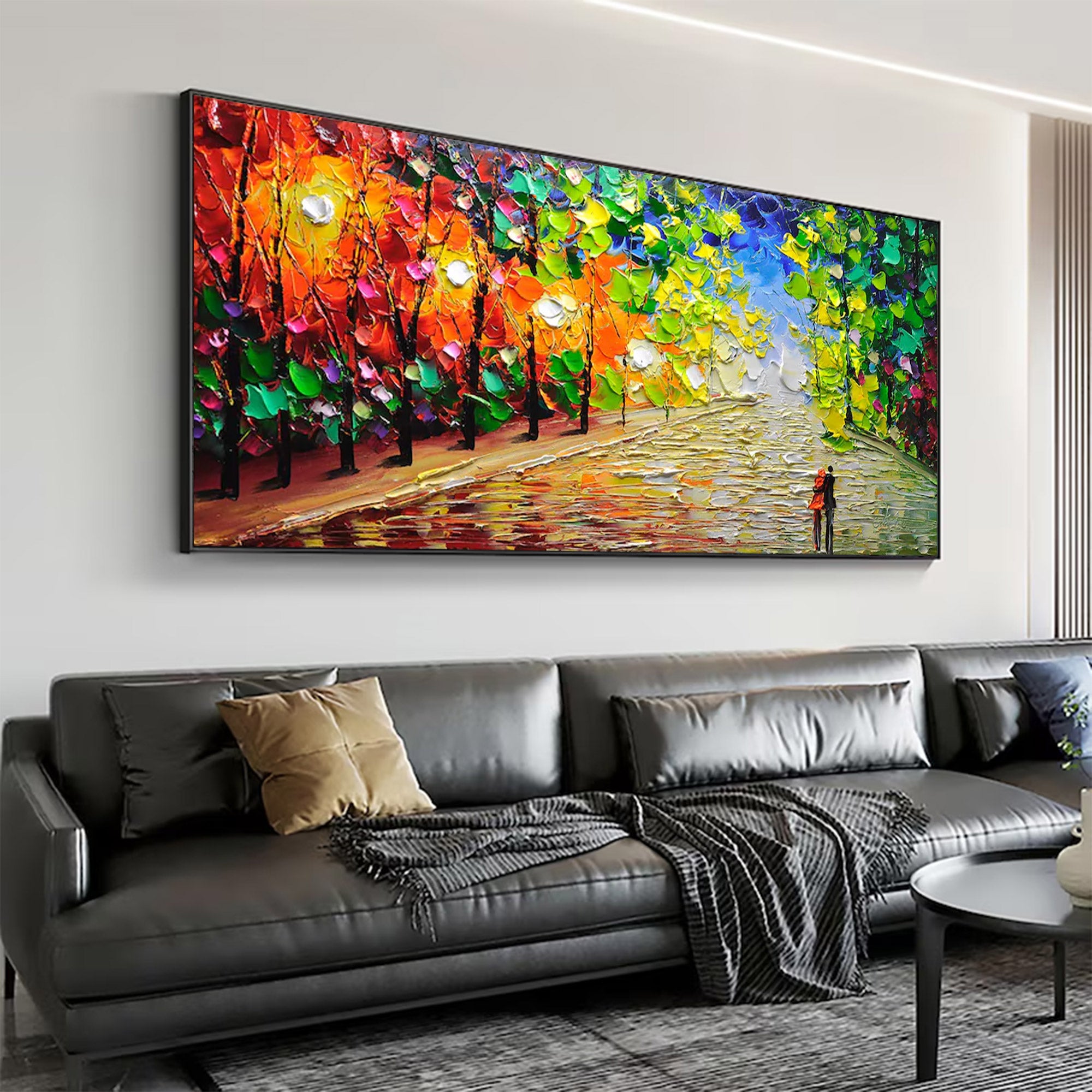Large Textured Forest Painting | KeiraArt #AG 153