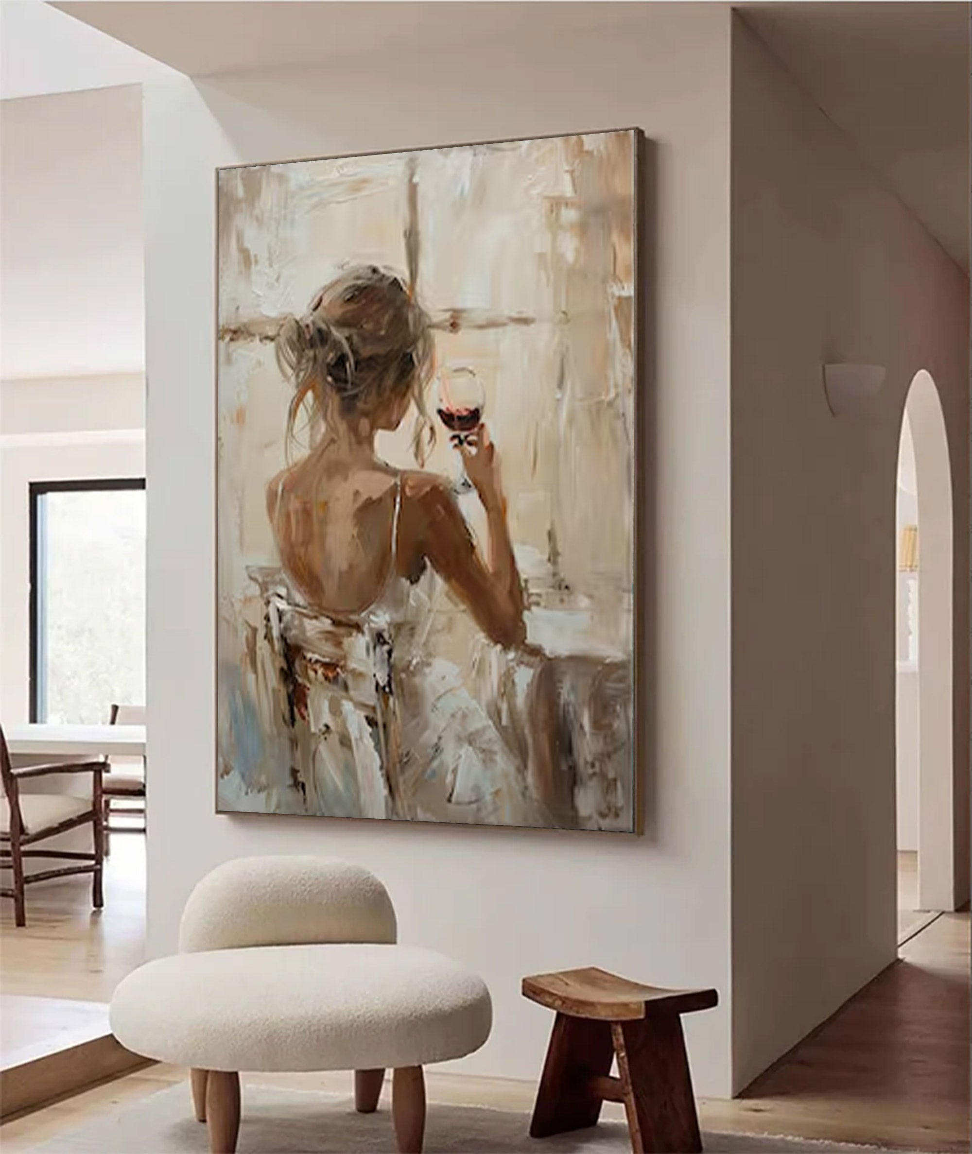 Large Textured Figurative Art | KeiraArt #AG 134