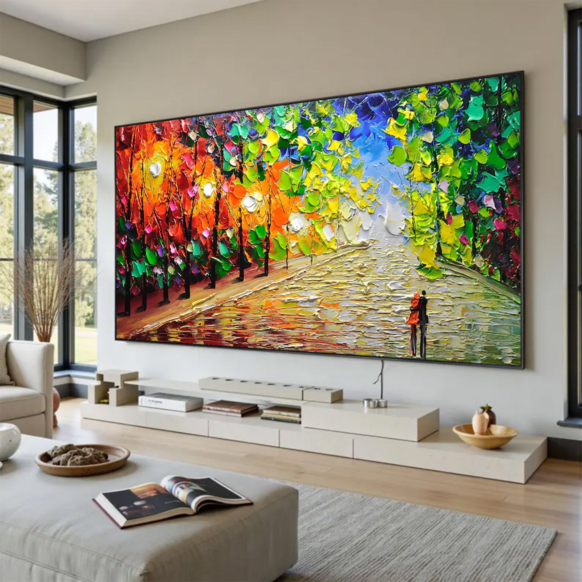 Large Textured Forest Painting | KeiraArt #AG 153