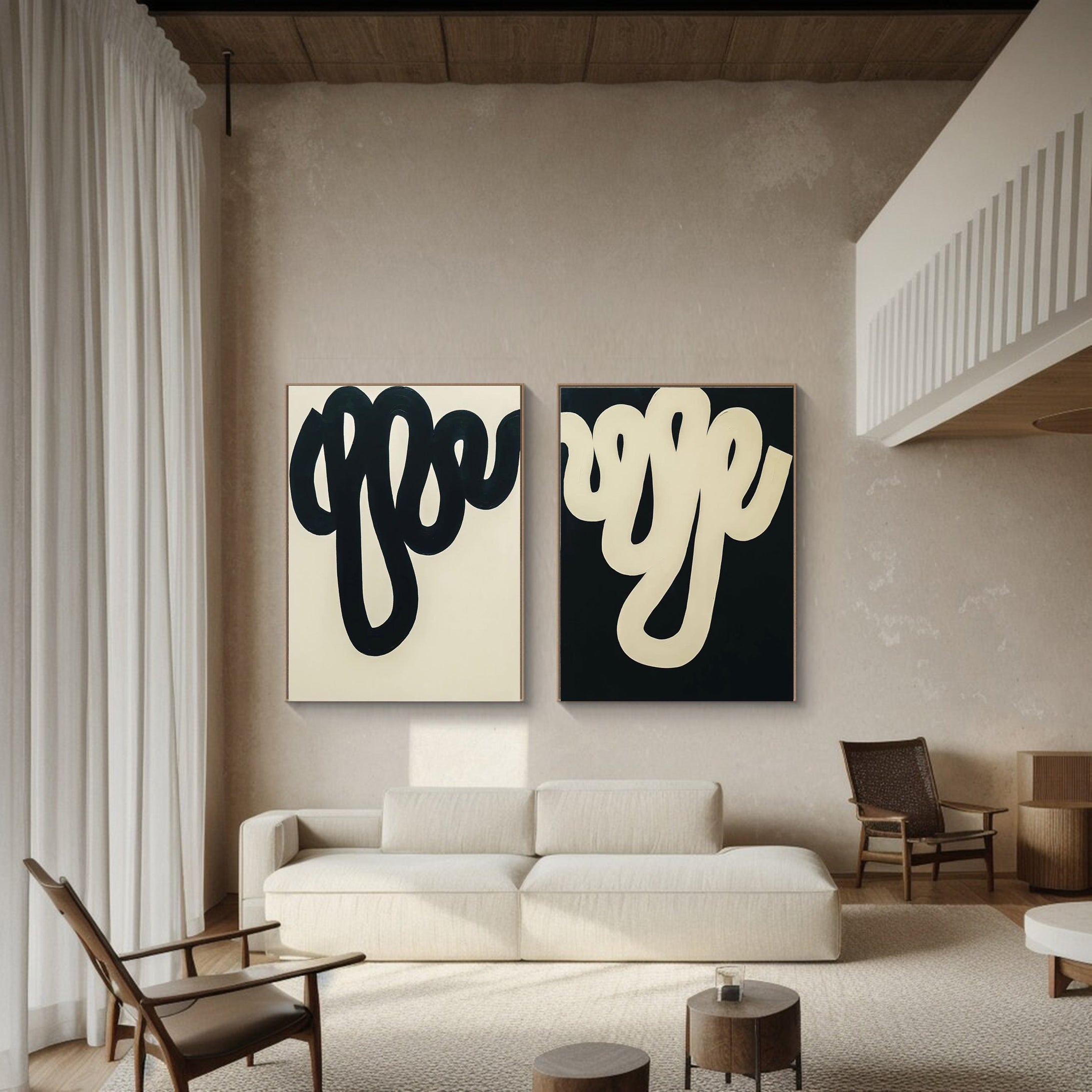 Modern Minimalist Art Set Of 2 #MMAS 034