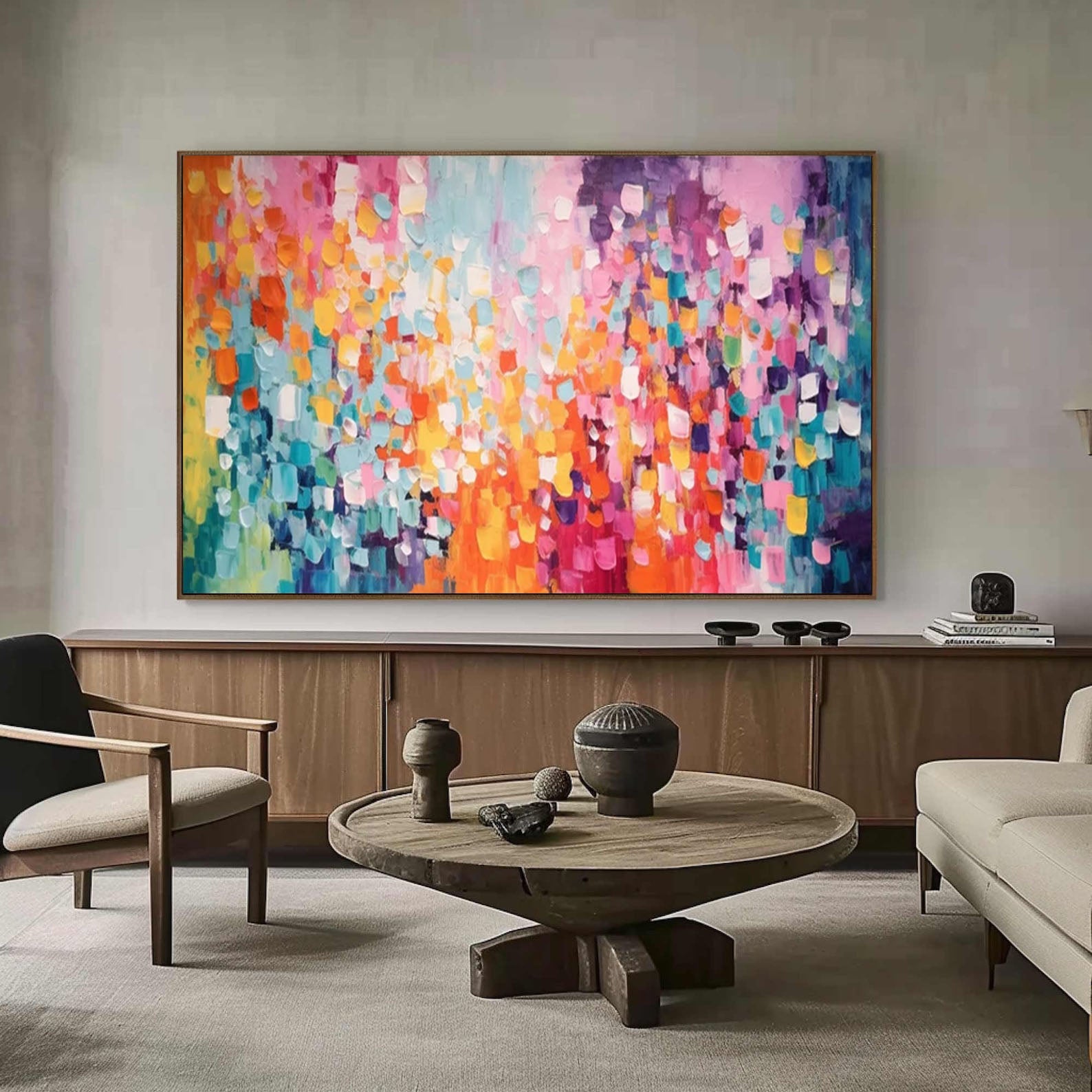 Cascade of Colors Large Modern Vibrant Abstract Artwork #MMA 172