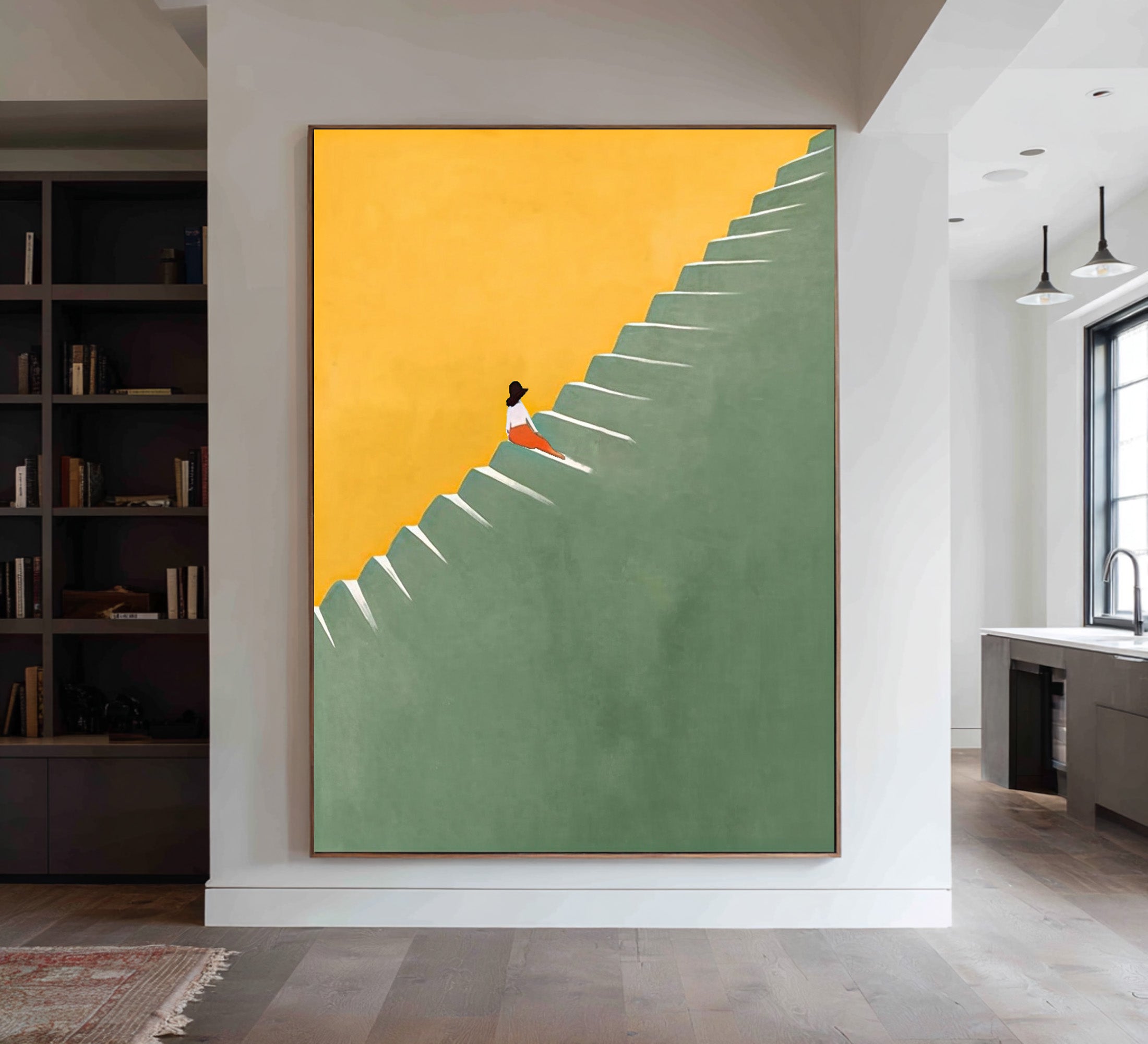 Large Contrasting Abstract Ladder Art | KeiraArt #CZ 010