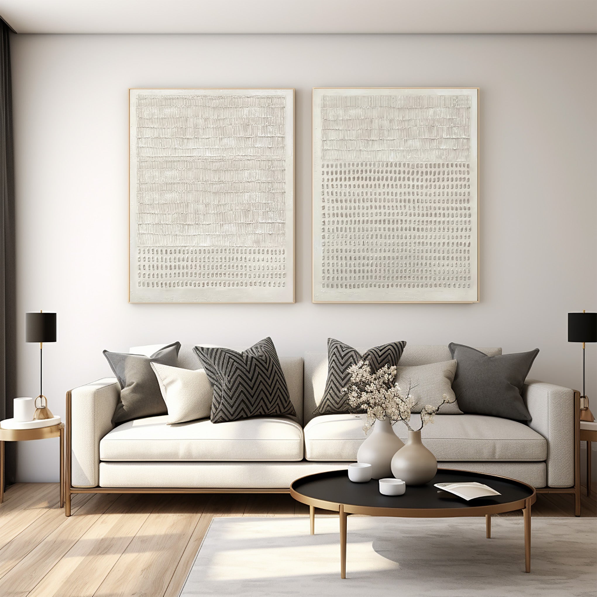 Abstract Minimalist Wall Decor Duo Living Room Set Of 2 #AG 034