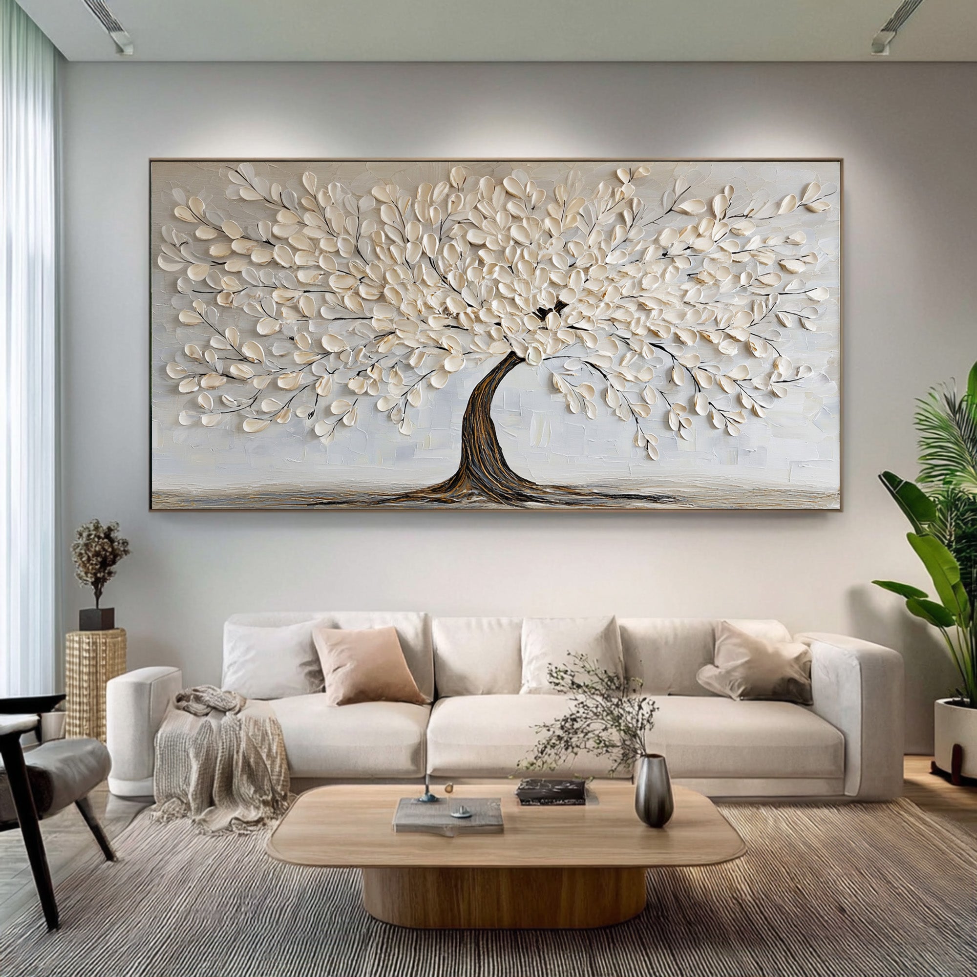 Textured Large Tree Canvas | KeiraArt #CZ 015