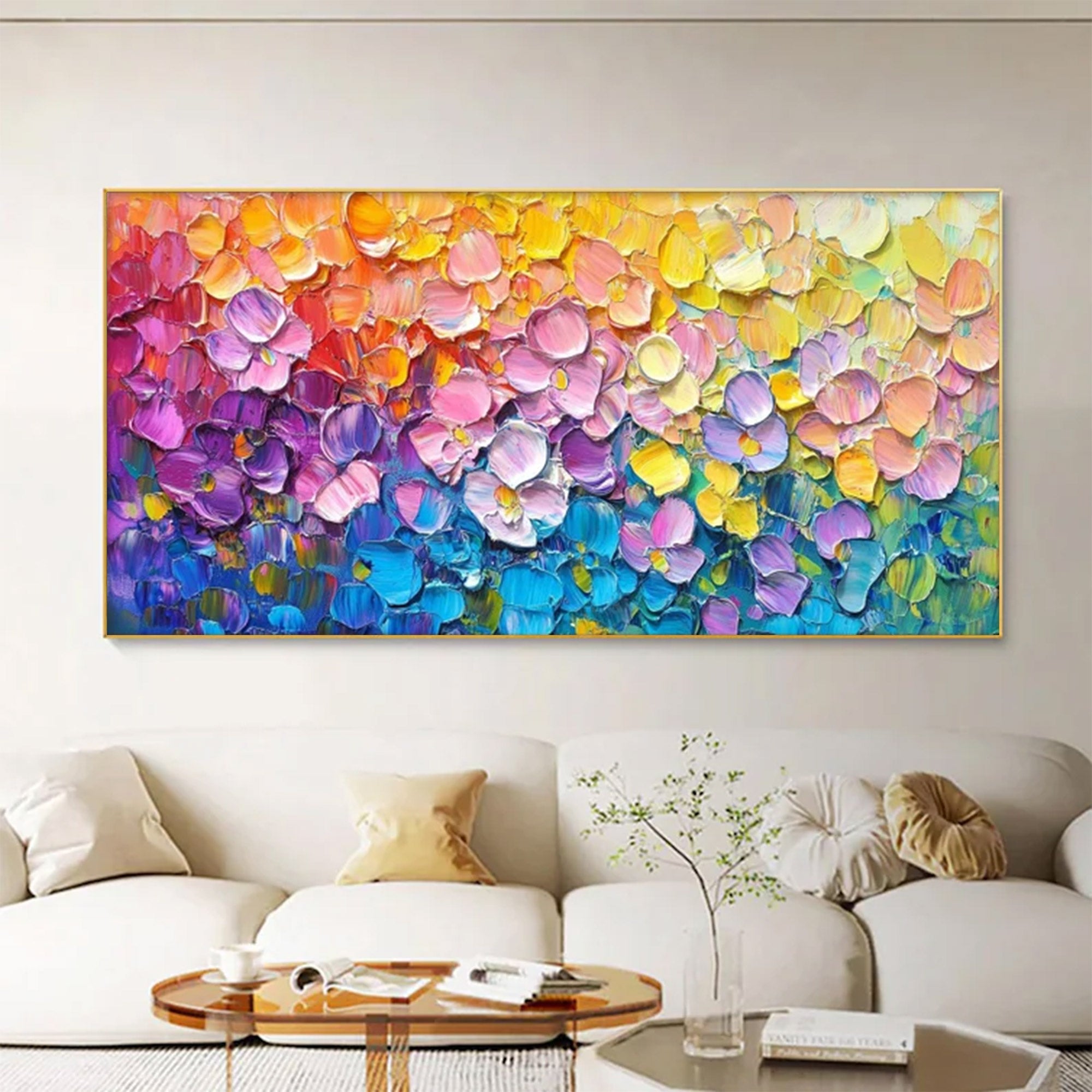 Large Textured Floral Painting | KeirarArt #AG 154