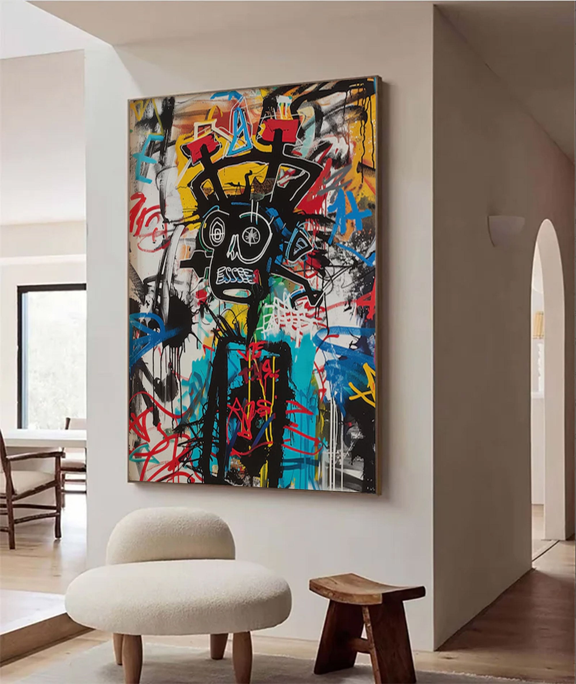 Large Graffiti Abstract Canvas | KeiraArt #AG 135