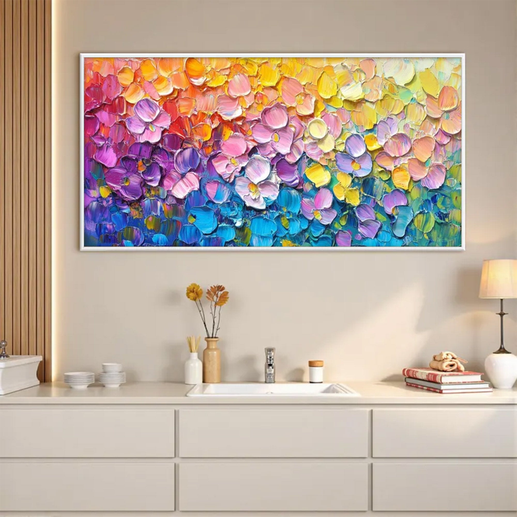 Large Textured Floral Painting | KeirarArt #AG 154