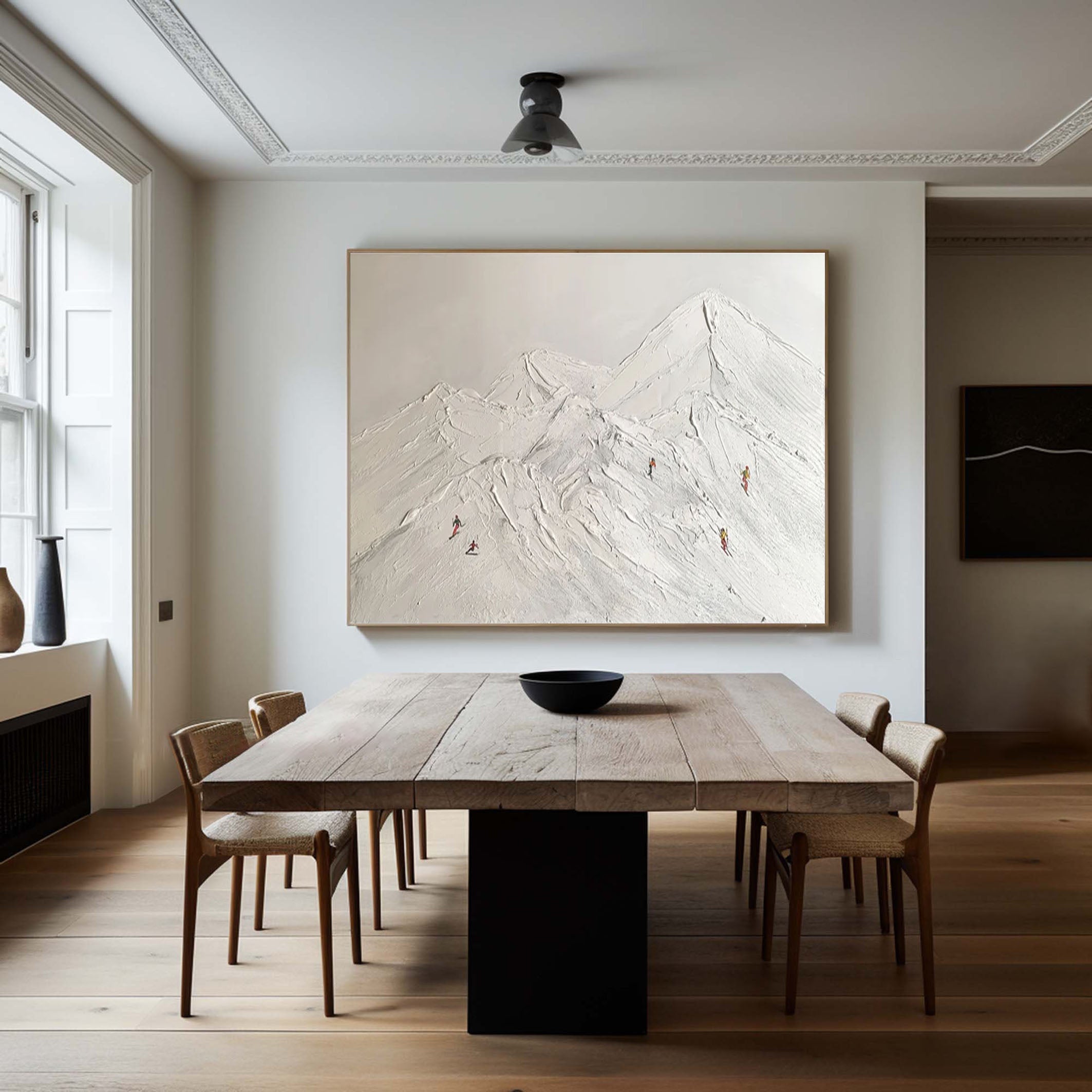 Minimalist Mountain Landscape Modern Ski Art for Home Decor #ASP 004