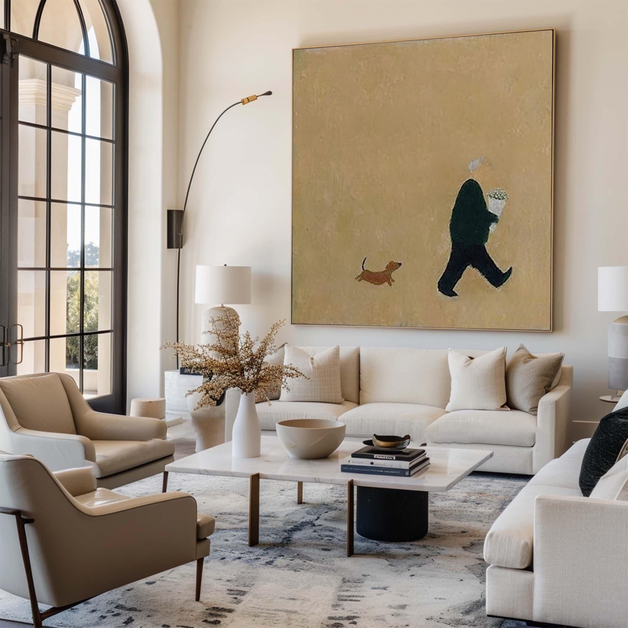 Simple Large Beige Art | KeiraArt #CZ 023