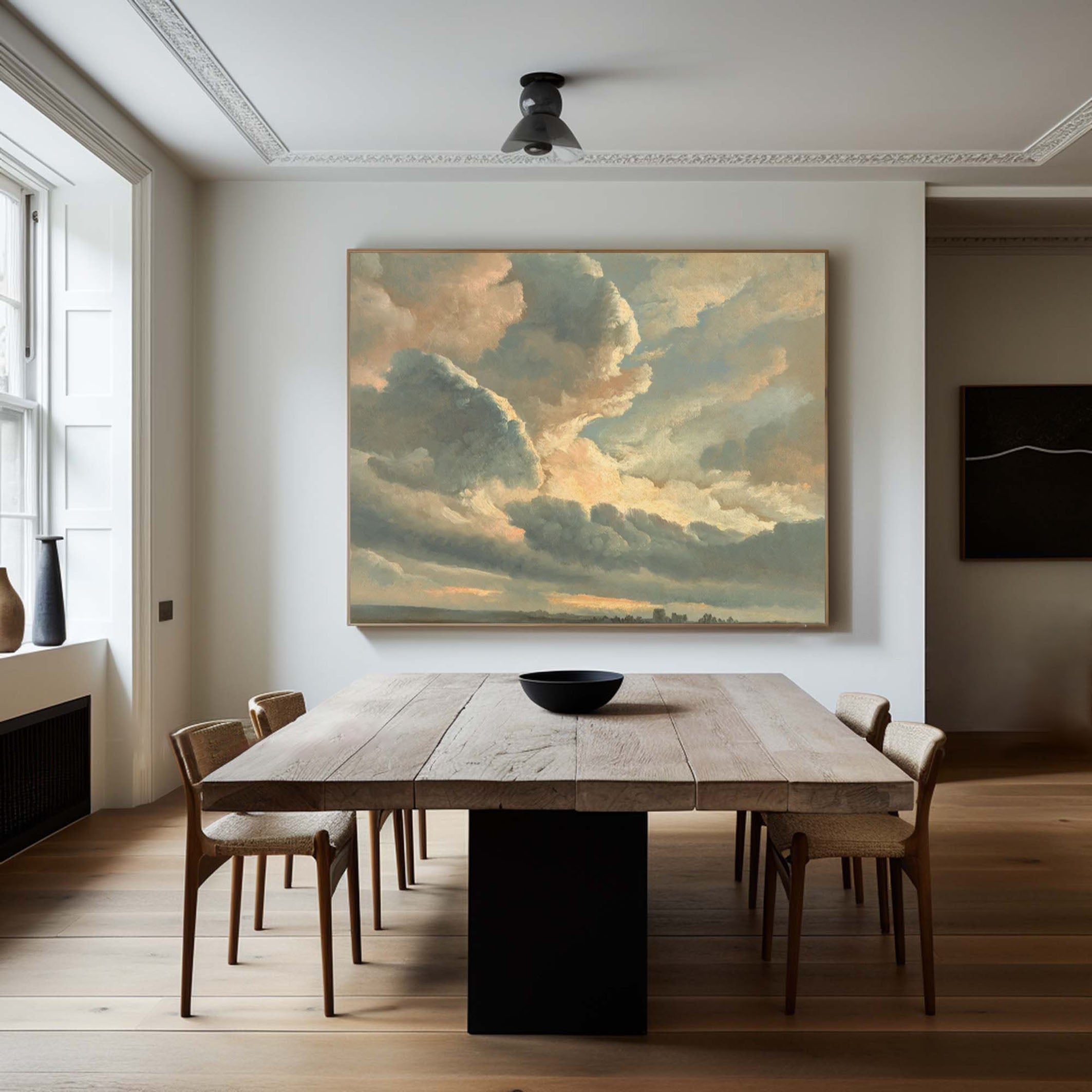 Expansive Sky Oil Painting Majestic Clouds Art for Home Decor #OS 054