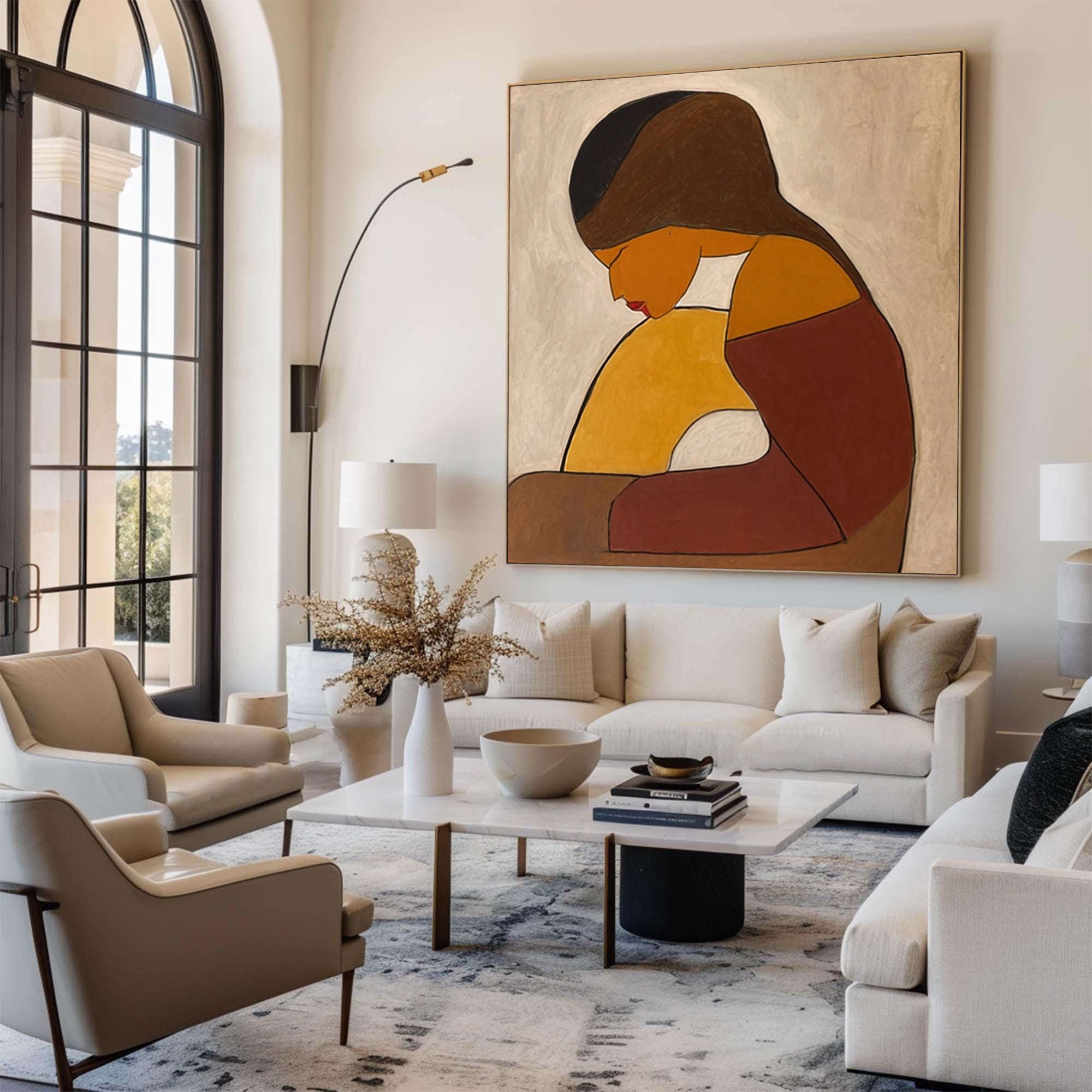 Modern Abstract Figure Oil Painting on Canvas #CZ 029