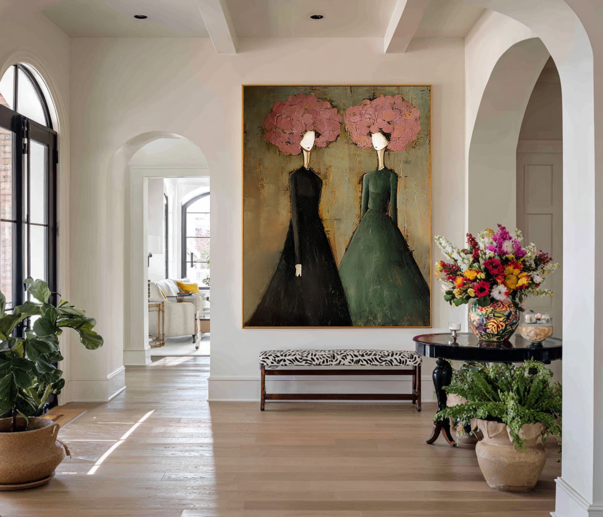 Feminine Figurative Oil Painting in Earthy Tones #CZ 035