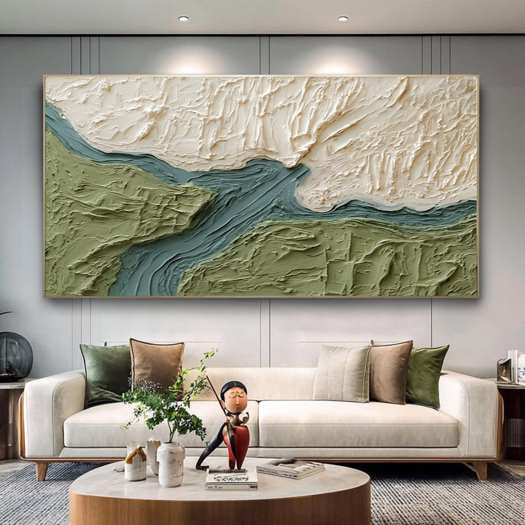 Textured Large Earth Canvas | KeiraArt #CZ 019