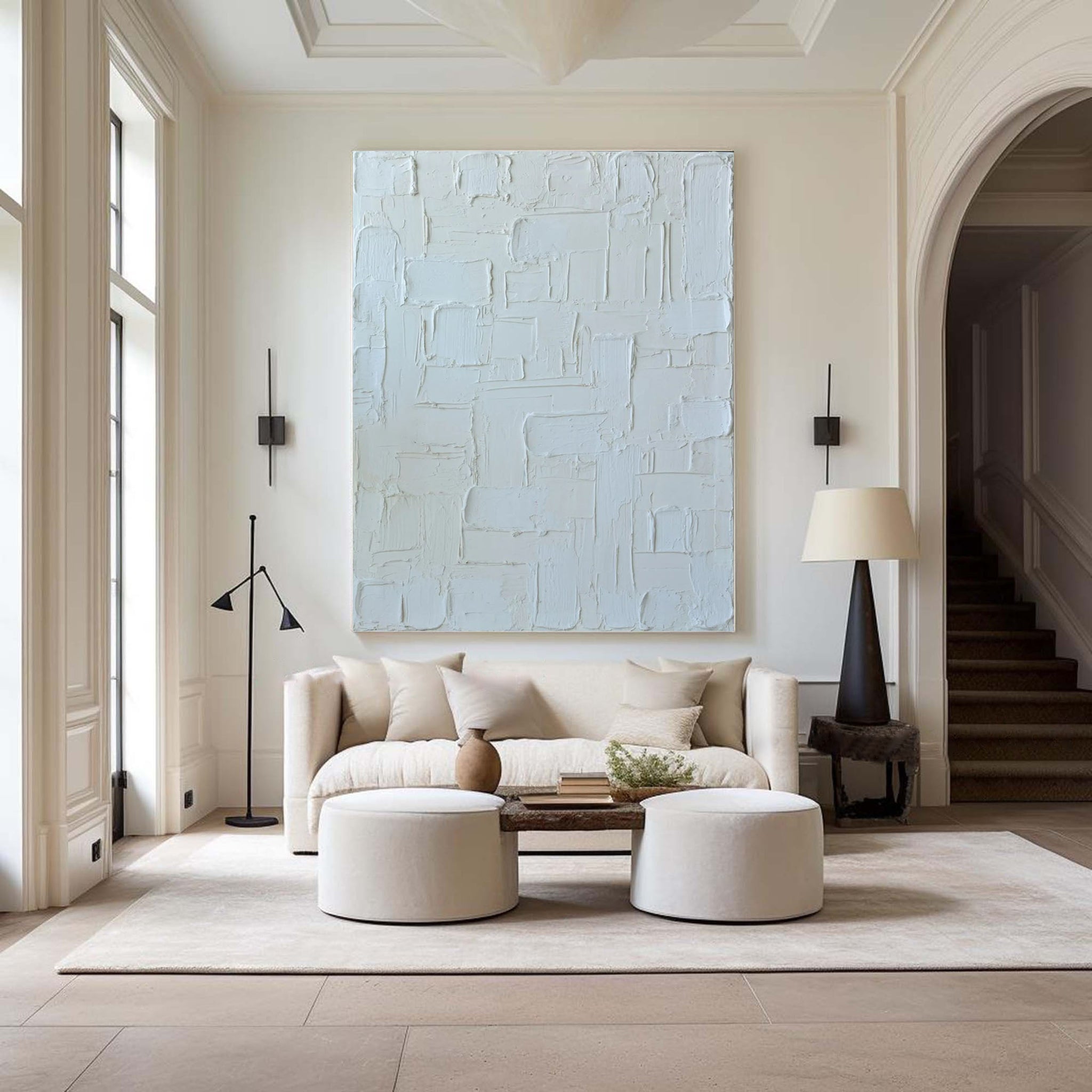 Abstract White Haven | Contemporary Textured Wall Art #MMA 101